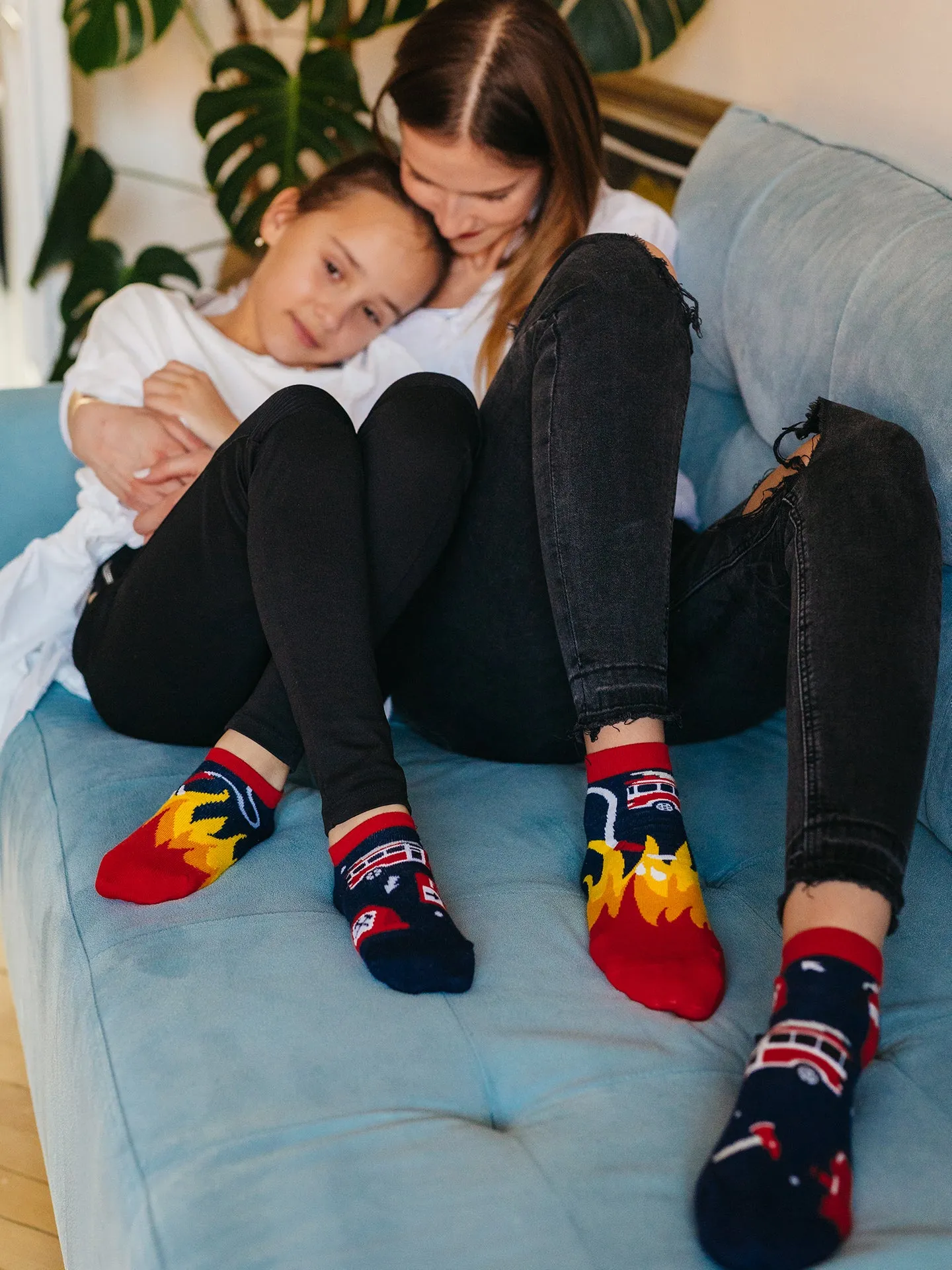 Lustige Knöchelsocken für Kinder Feuerwehrmann - Image 3