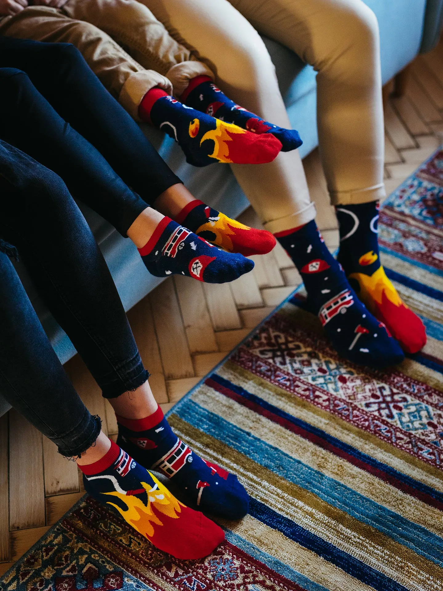 Lustige Knöchelsocken für Kinder Feuerwehrmann - Image 4