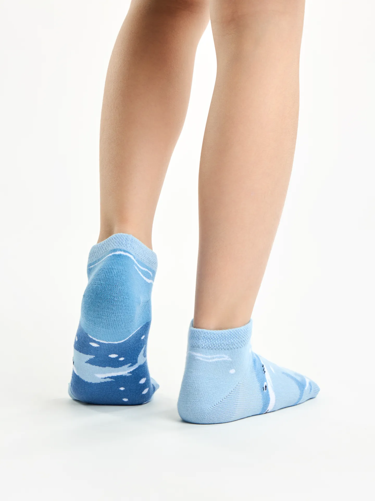 Lustige Knöchelsocken für Kinder Grauer Hai - Image 3
