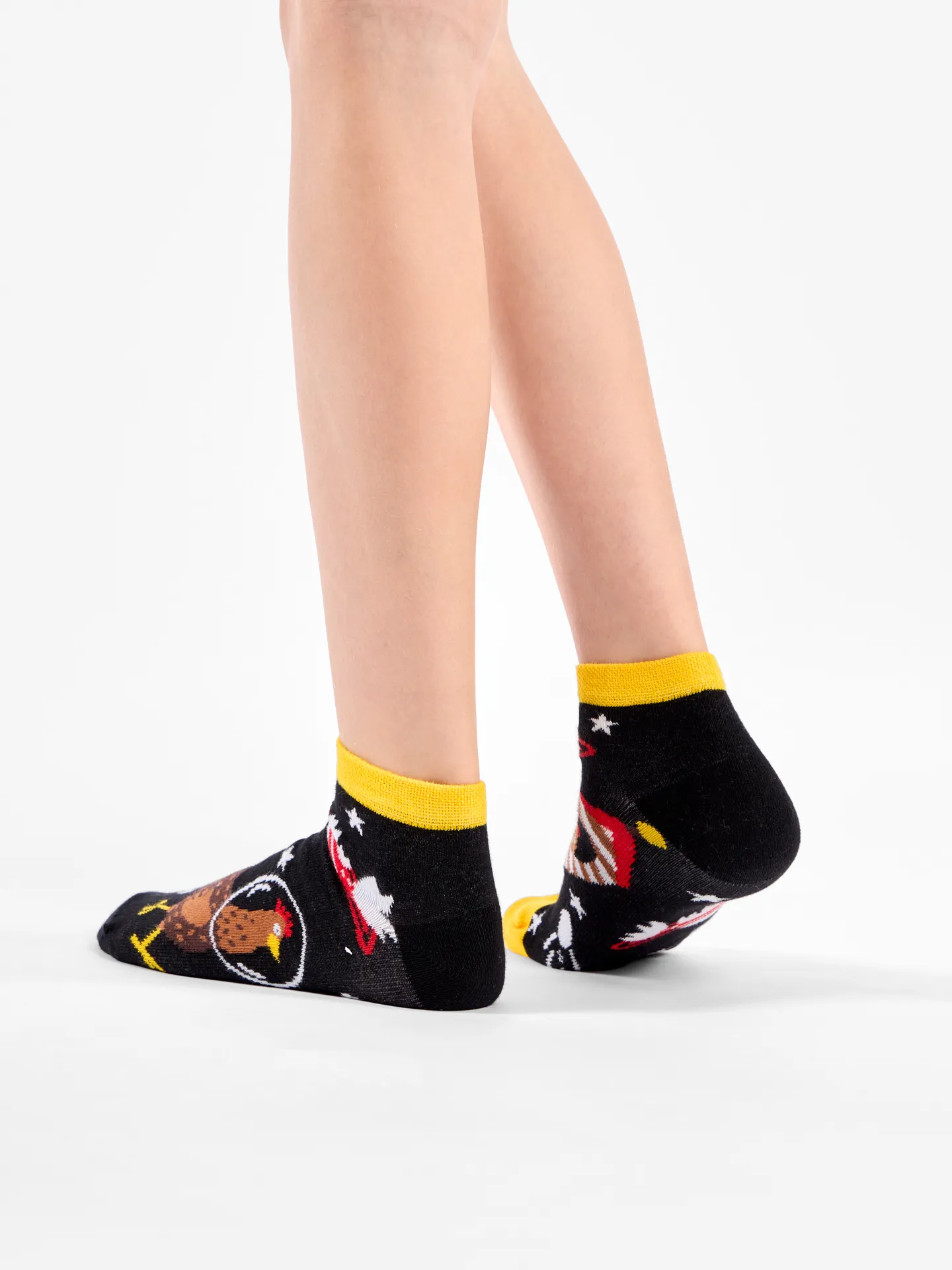 Lustige Knöchelsocken für Kinder Astronautenhuhn - Image 3