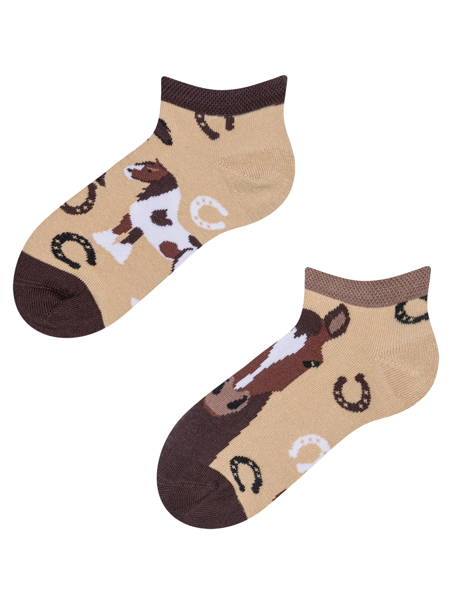 Lustige Knöchelsocken für Kinder Pferde