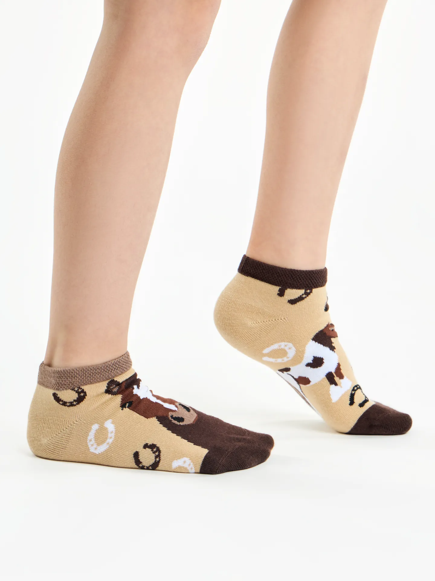 Lustige Knöchelsocken für Kinder Pferde - Image 3