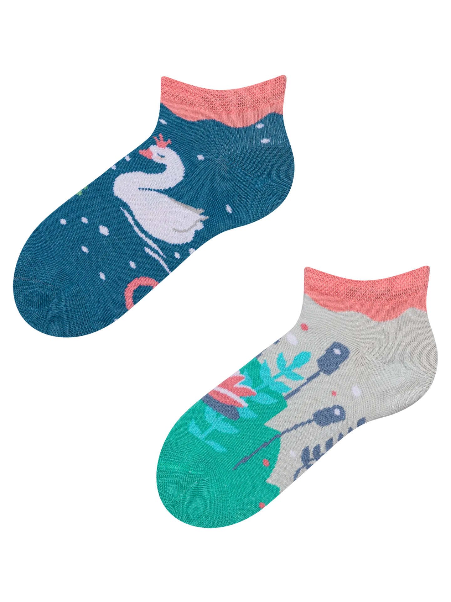 Lustige Knöchelsocken für Kinder Schwäne
