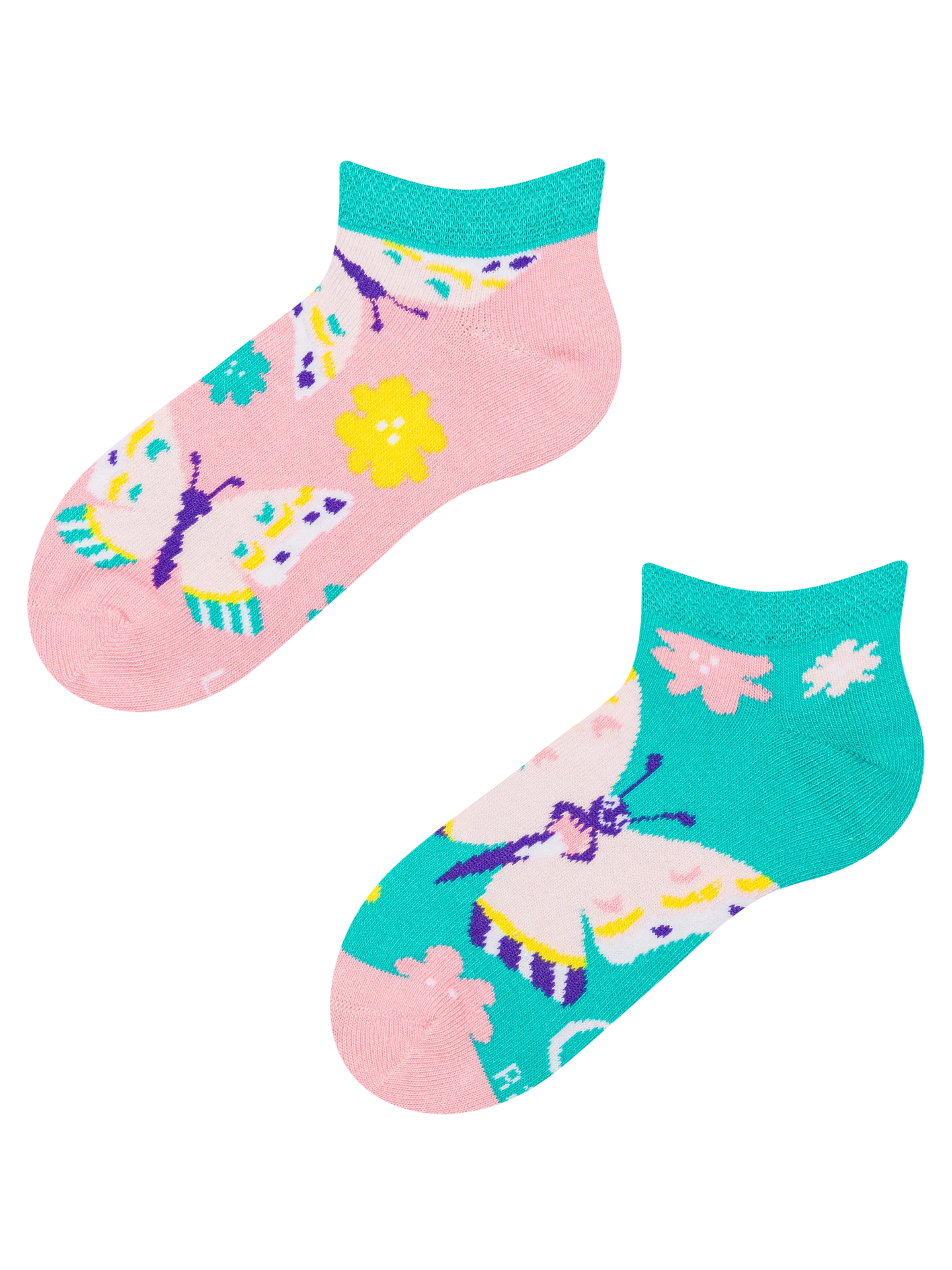 Lustige Knöchelsocken für Kinder Süße Schmetterlinge