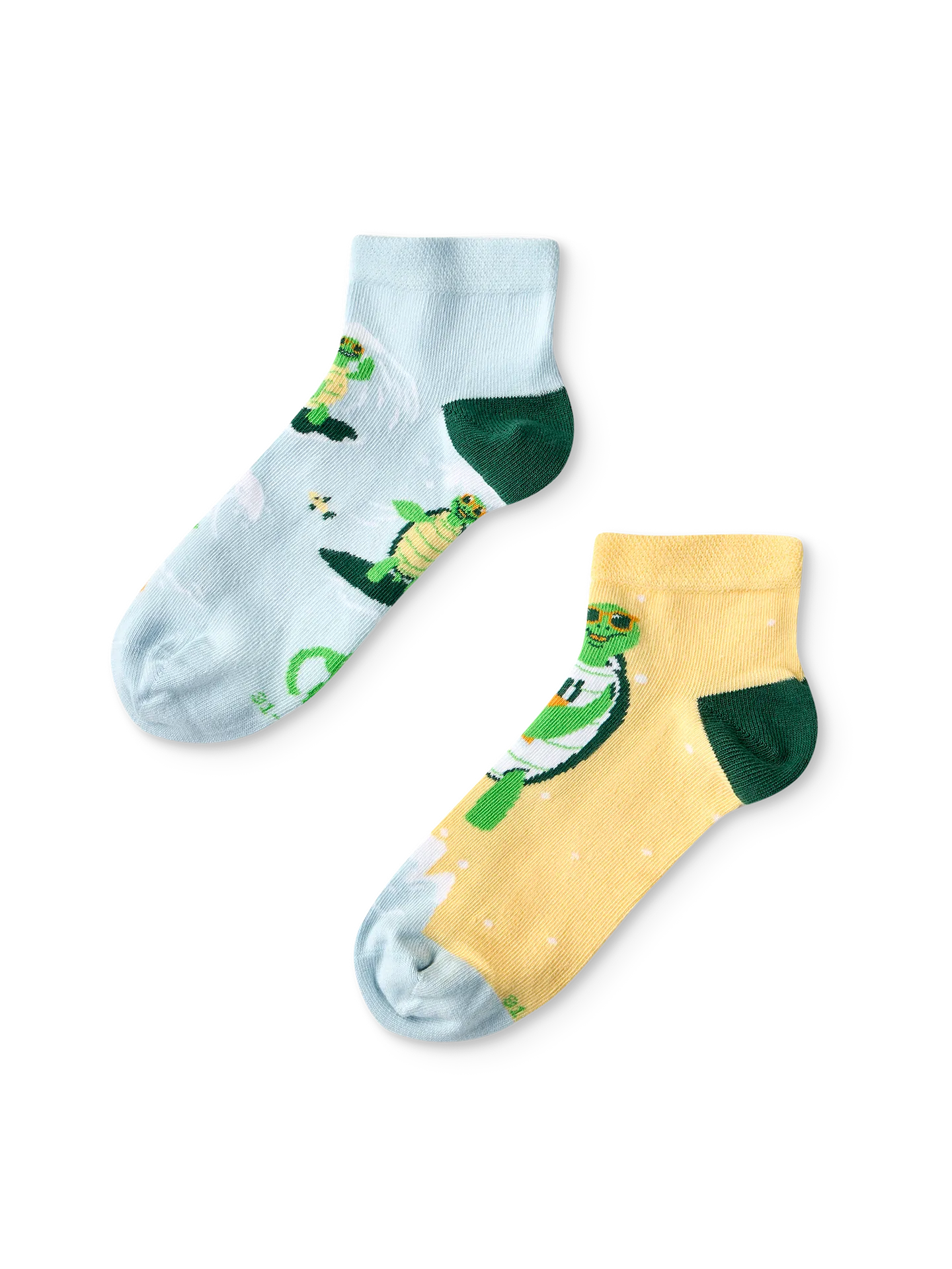 Lustige Knöchelsocken für Kinder Die surfende Schildkröte