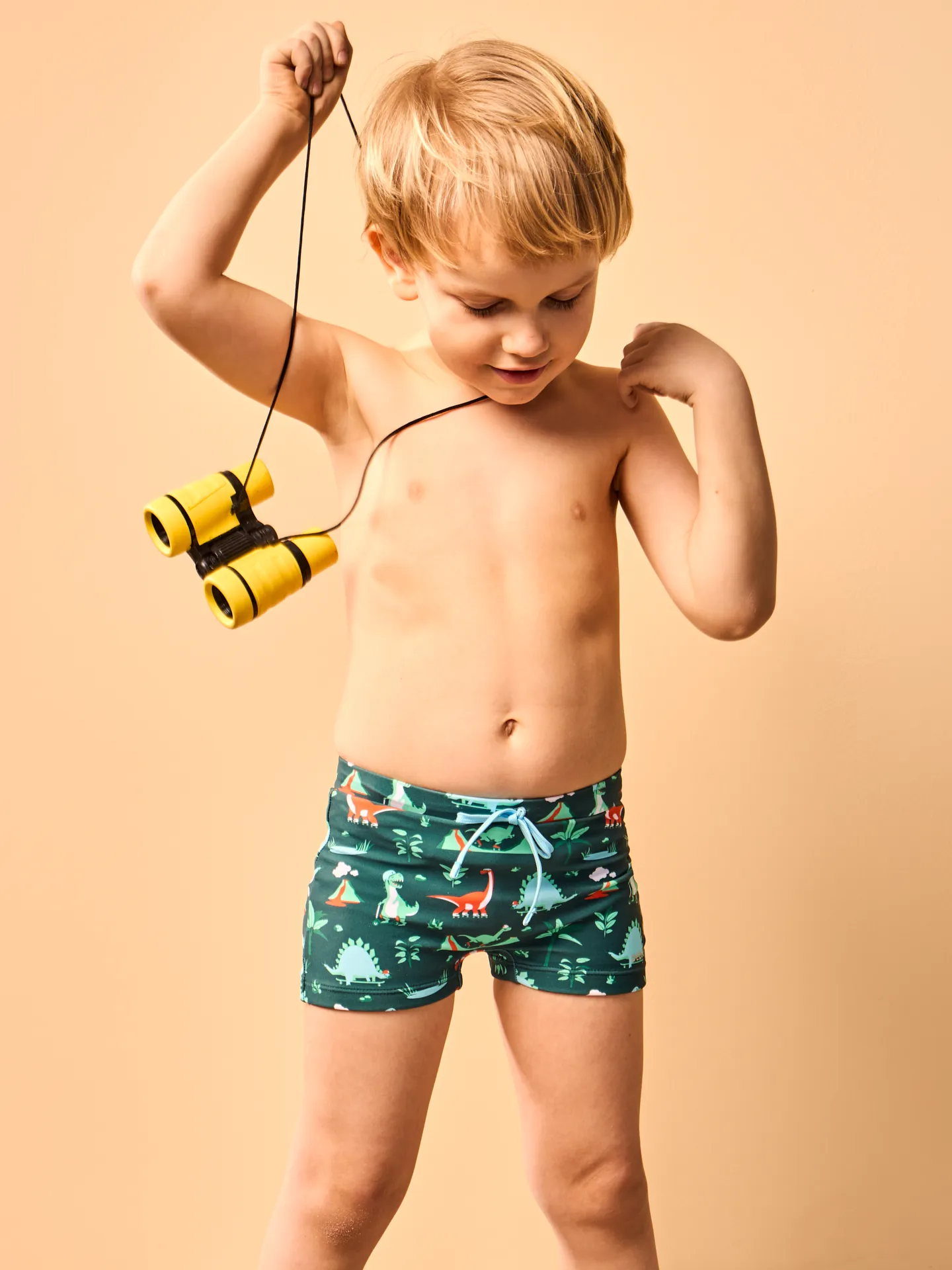 Lustige elastische Badeshorts für Kinder Dino-Skatepark - Image 2