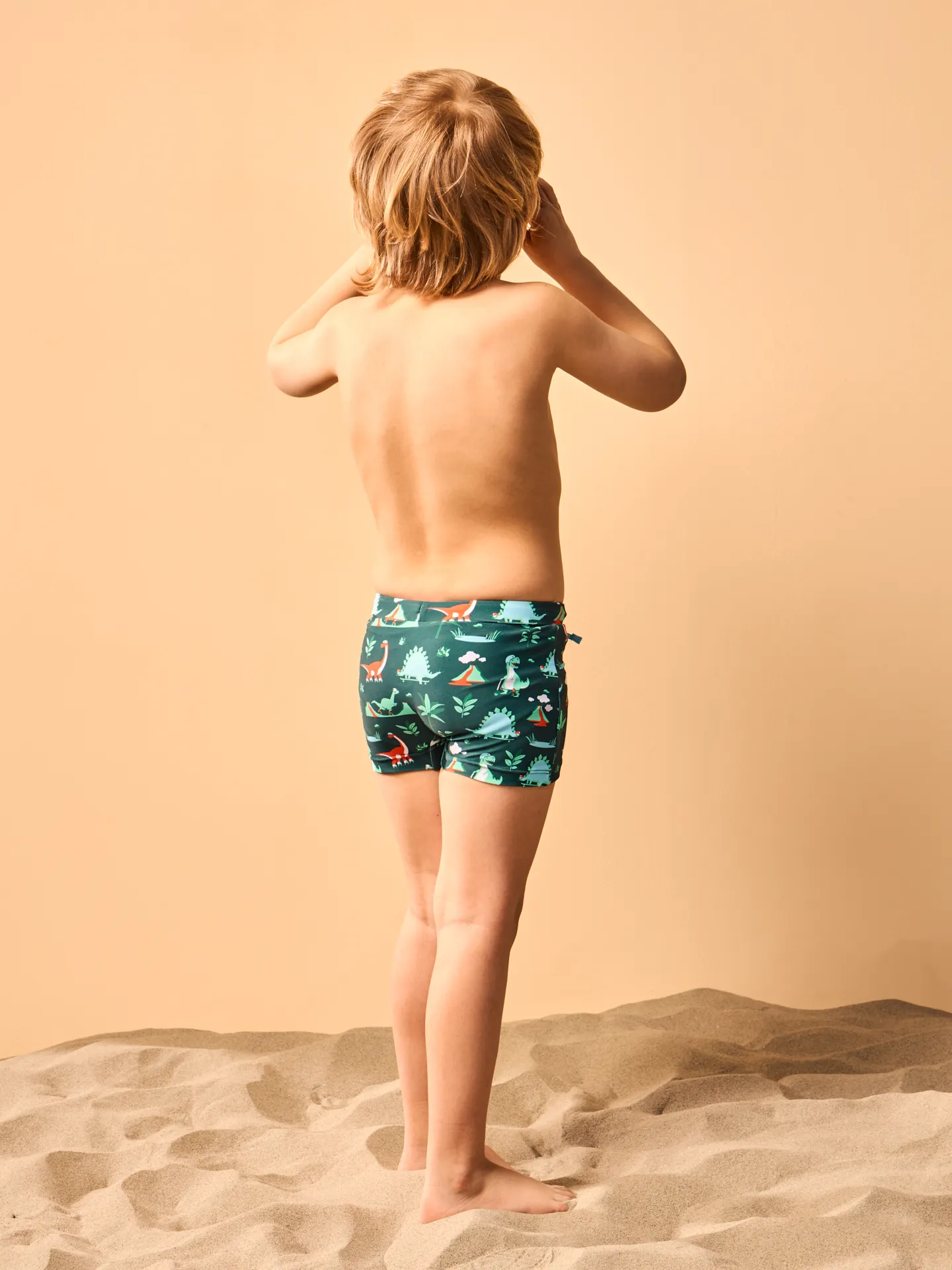Lustige elastische Badeshorts für Kinder Dino-Skatepark - Image 3