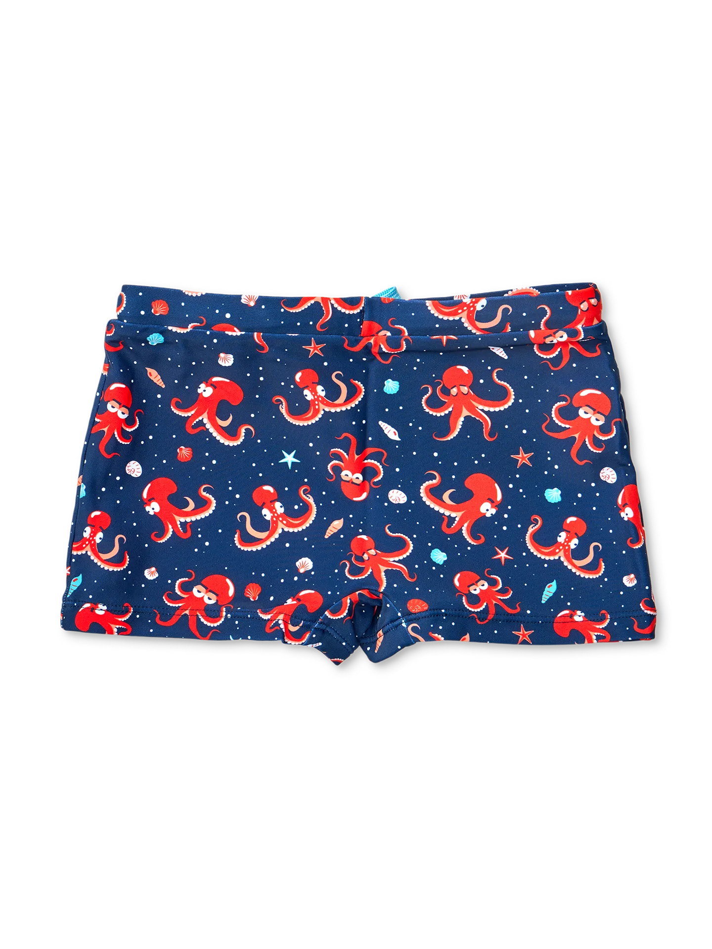 Lustige elastische Badeshorts für Kinder Roter Oktopus - Image 3