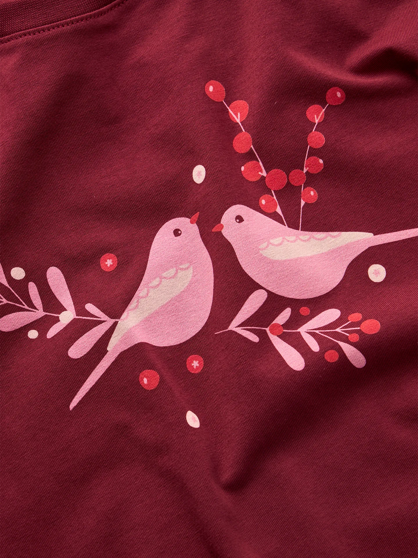 Lustiger Pyjama für Kinder Vögel und Beeren - Image 2