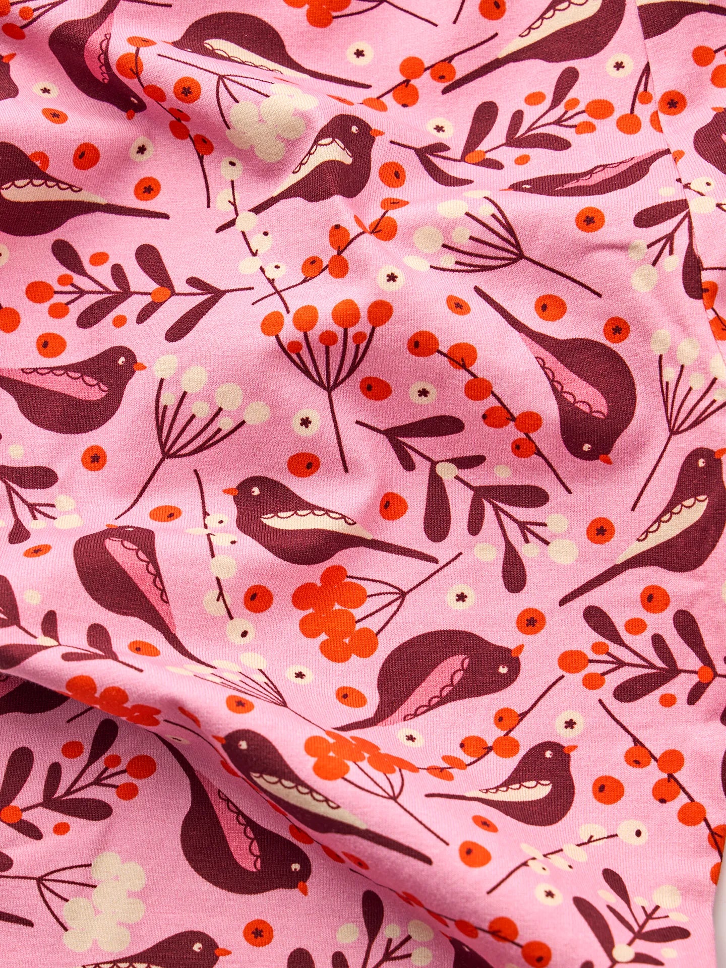 Lustiger Pyjama für Kinder Vögel und Beeren - Image 3