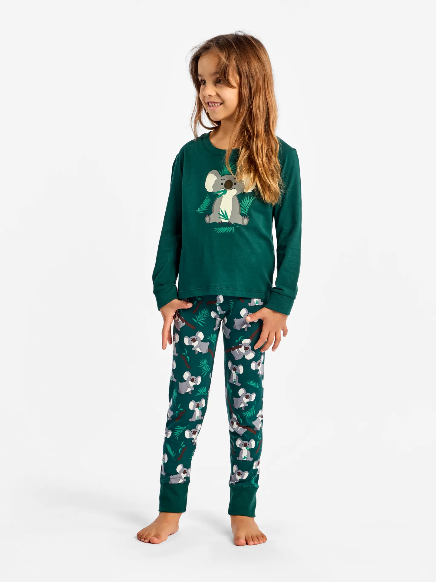 Lustiger Pyjama für Kinder Koala und Blätter - Image 3