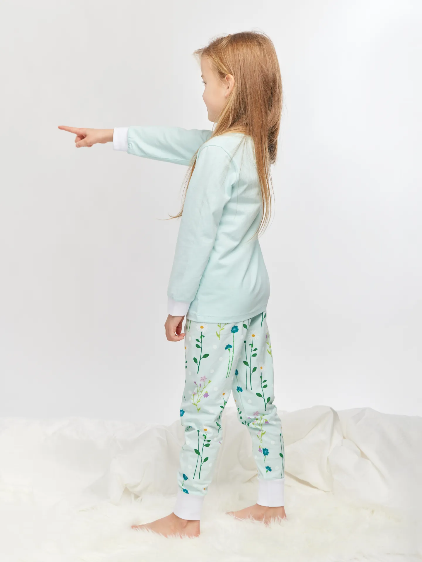 Lustiger Pyjama für Kinder Wiesenblumen - Image 4