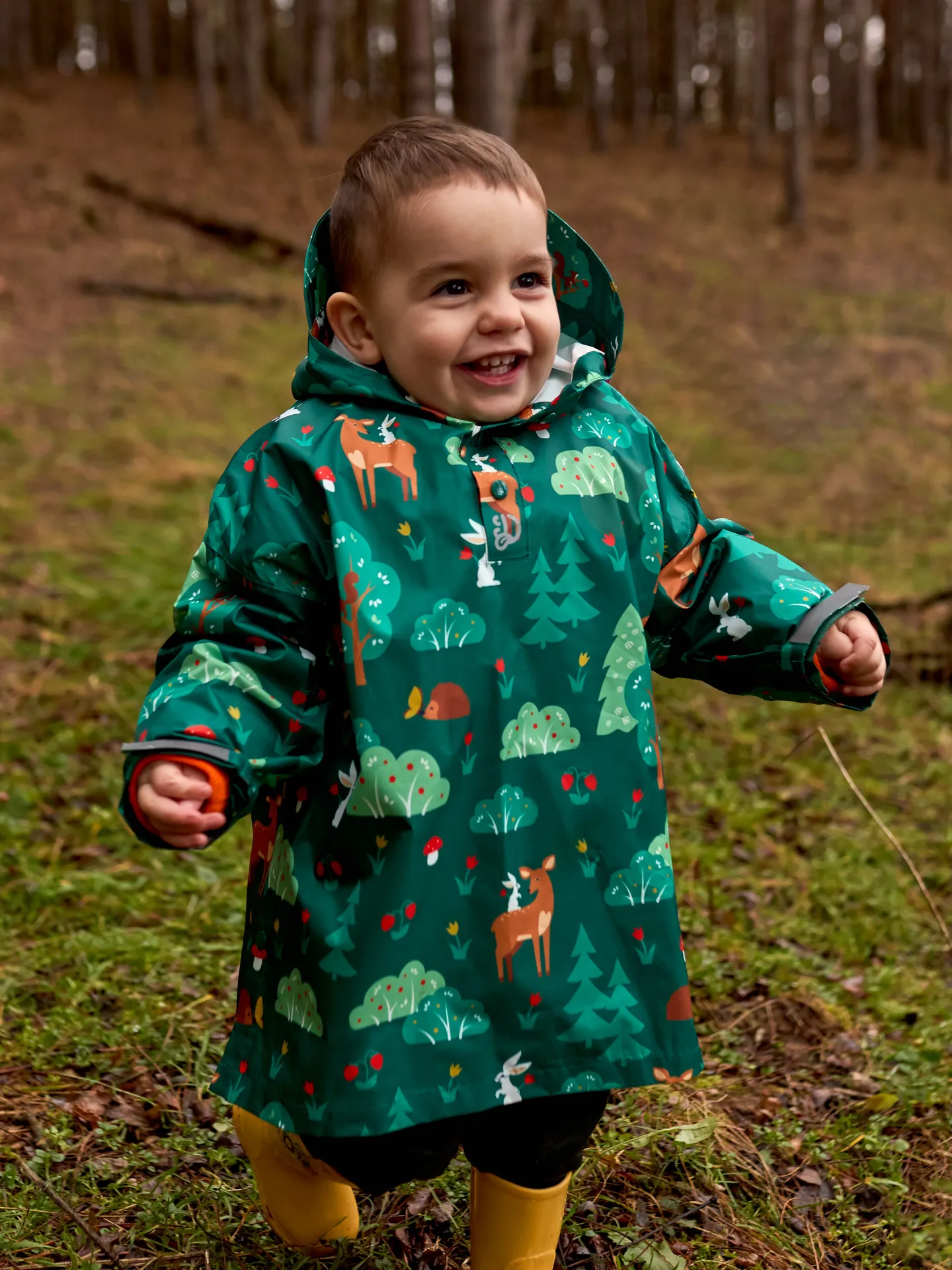 Lustiger Regenmantel für Kinder Waldfreunde - Image 9