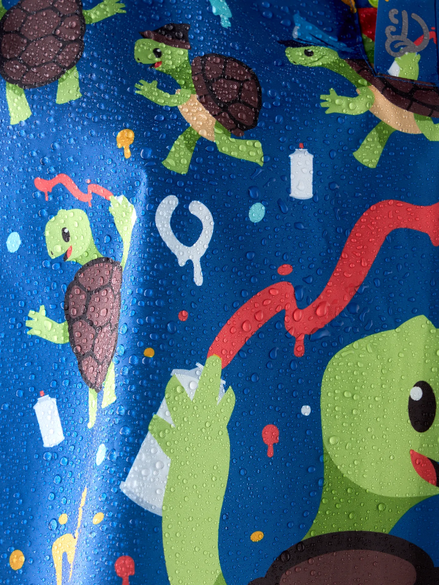 Lustiger Regenmantel für Kinder Schildkröte die Künstlerin - Image 7