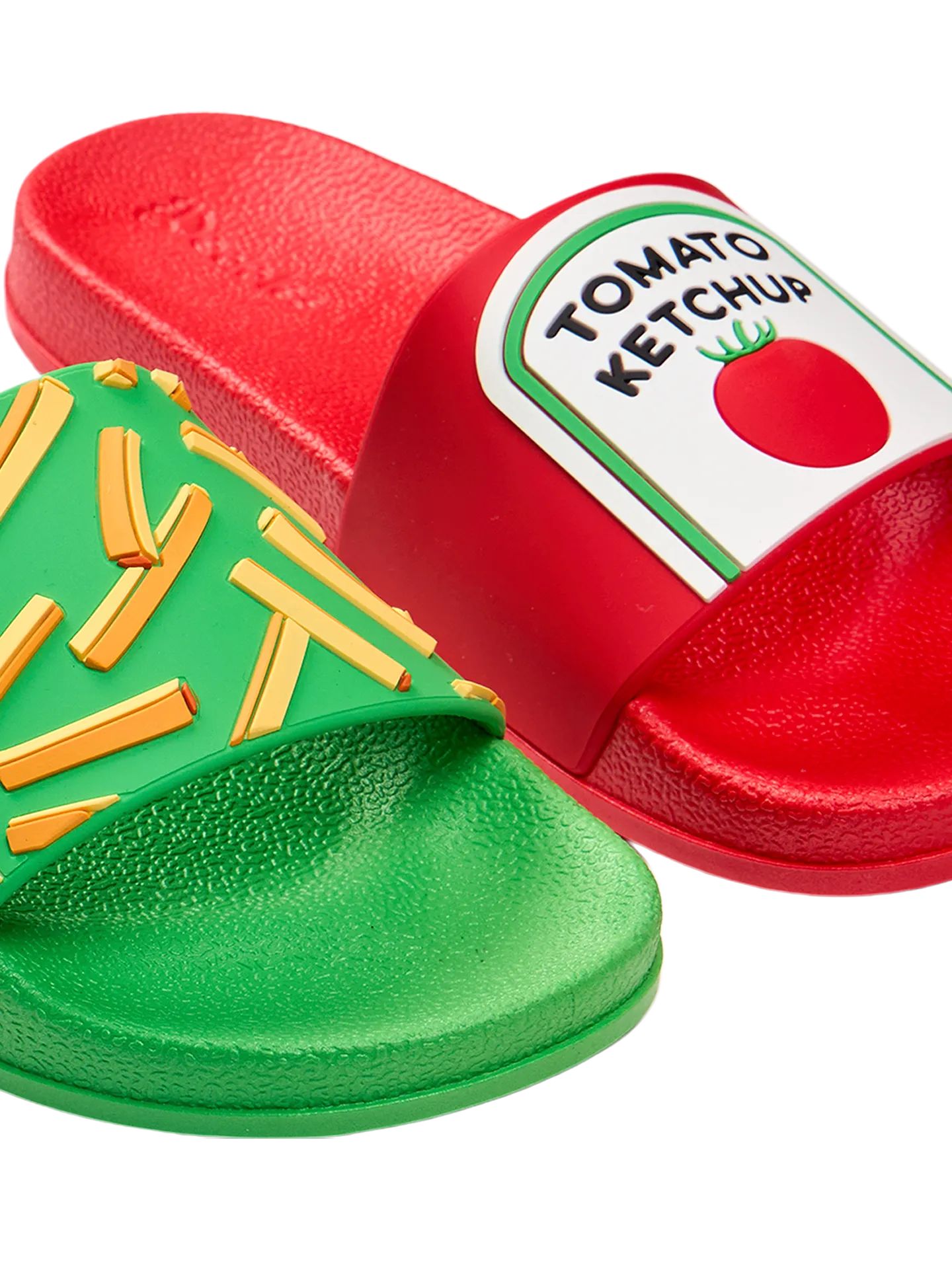 Lustige Pantoletten für Kinder Pommes mit Ketchup - Image 2