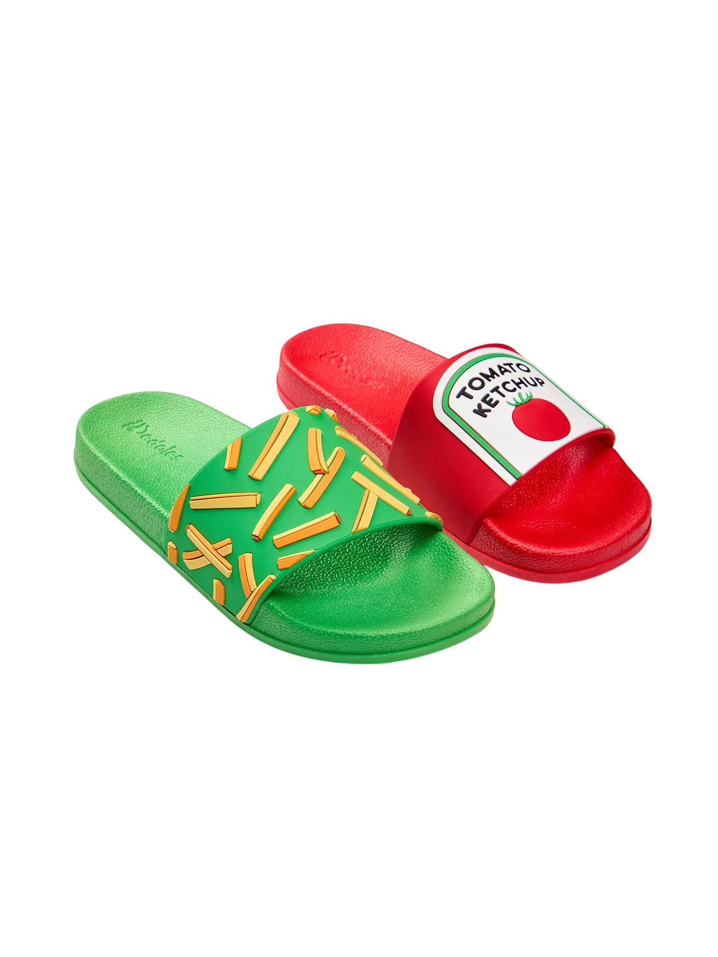 Lustige Pantoletten für Kinder Pommes mit Ketchup - Image 3