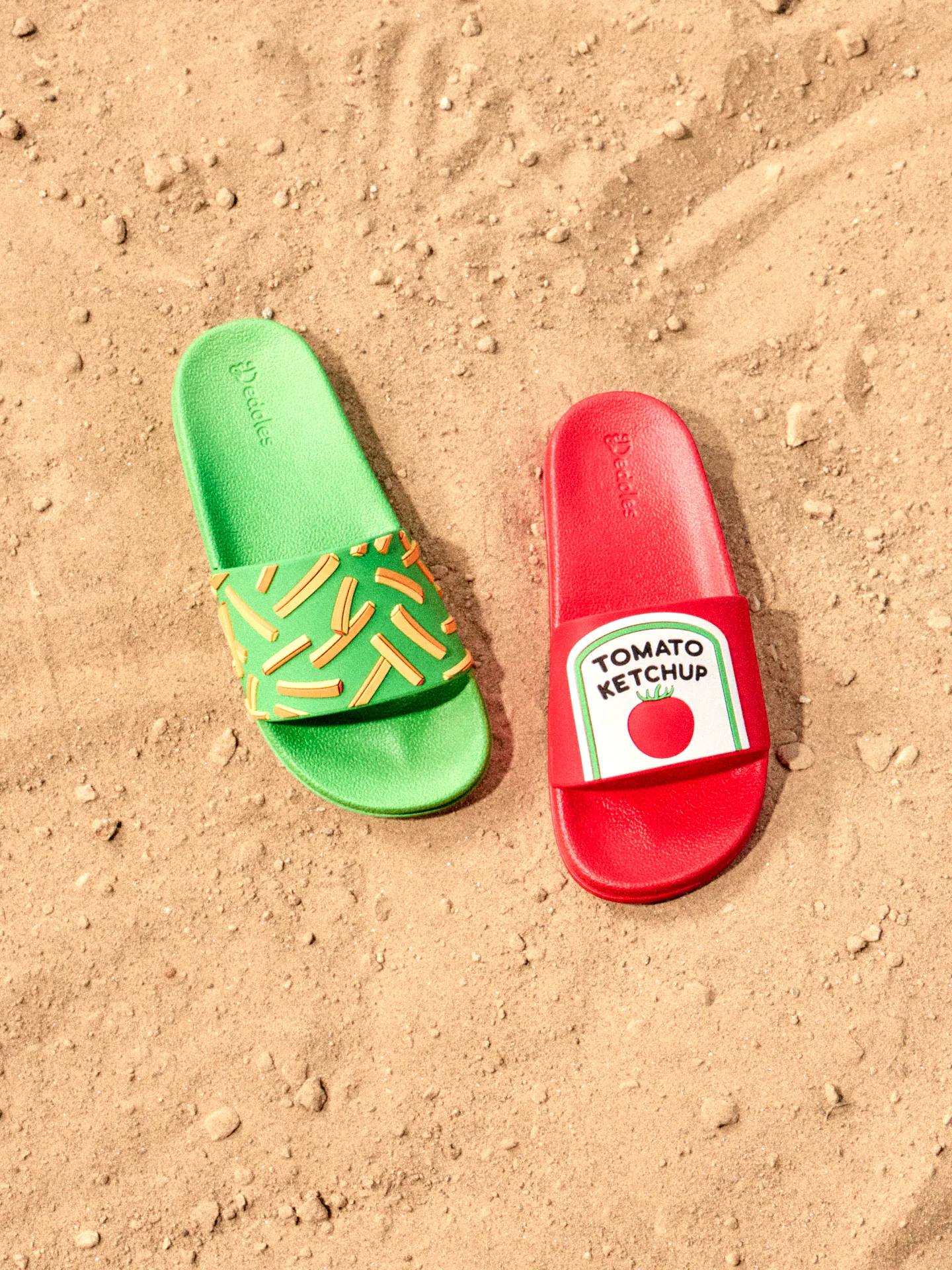 Lustige Pantoletten für Kinder Pommes mit Ketchup - Image 4