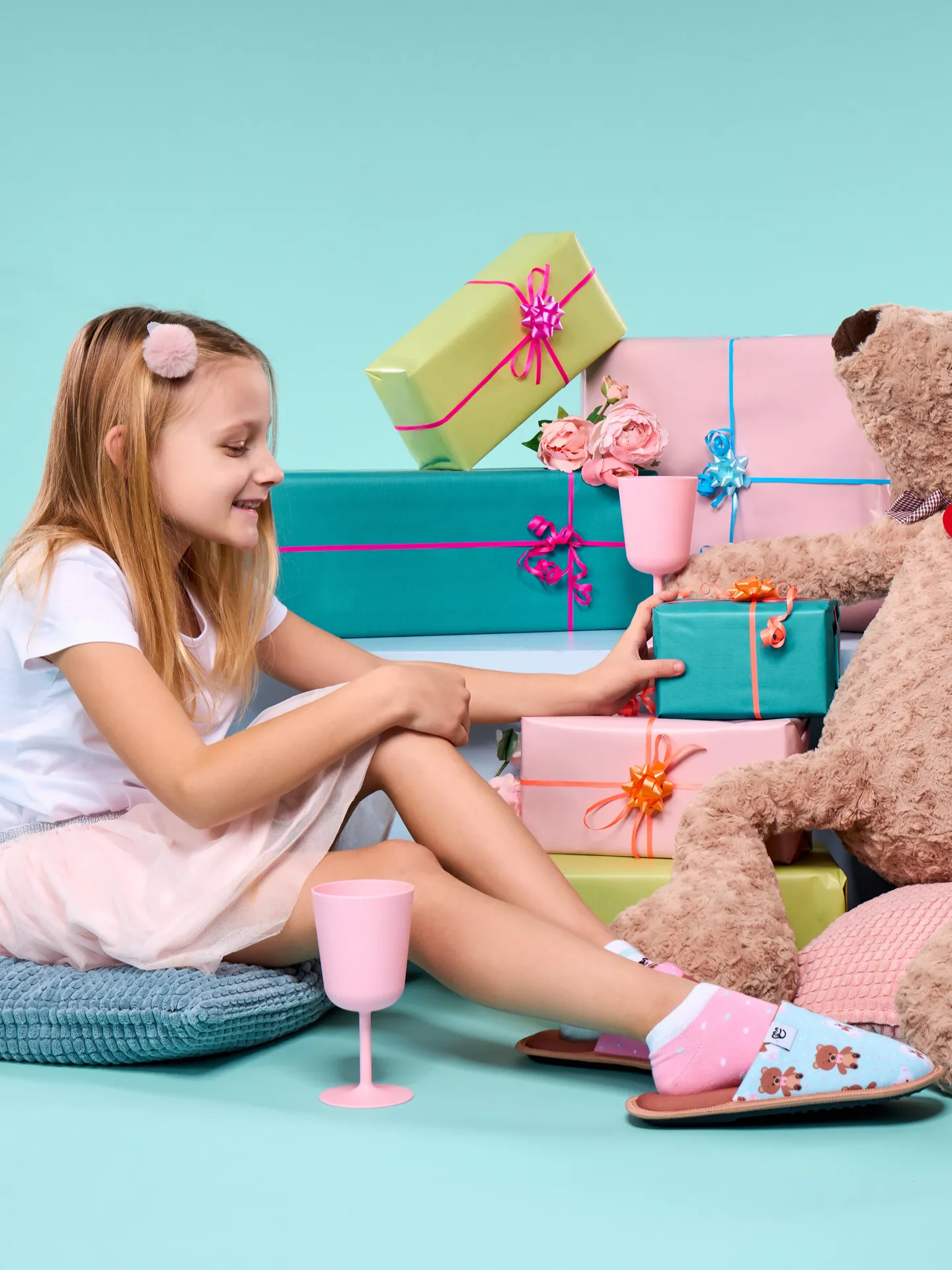 Lustige Hausschuhe für Kinder Teddybär - Image 6