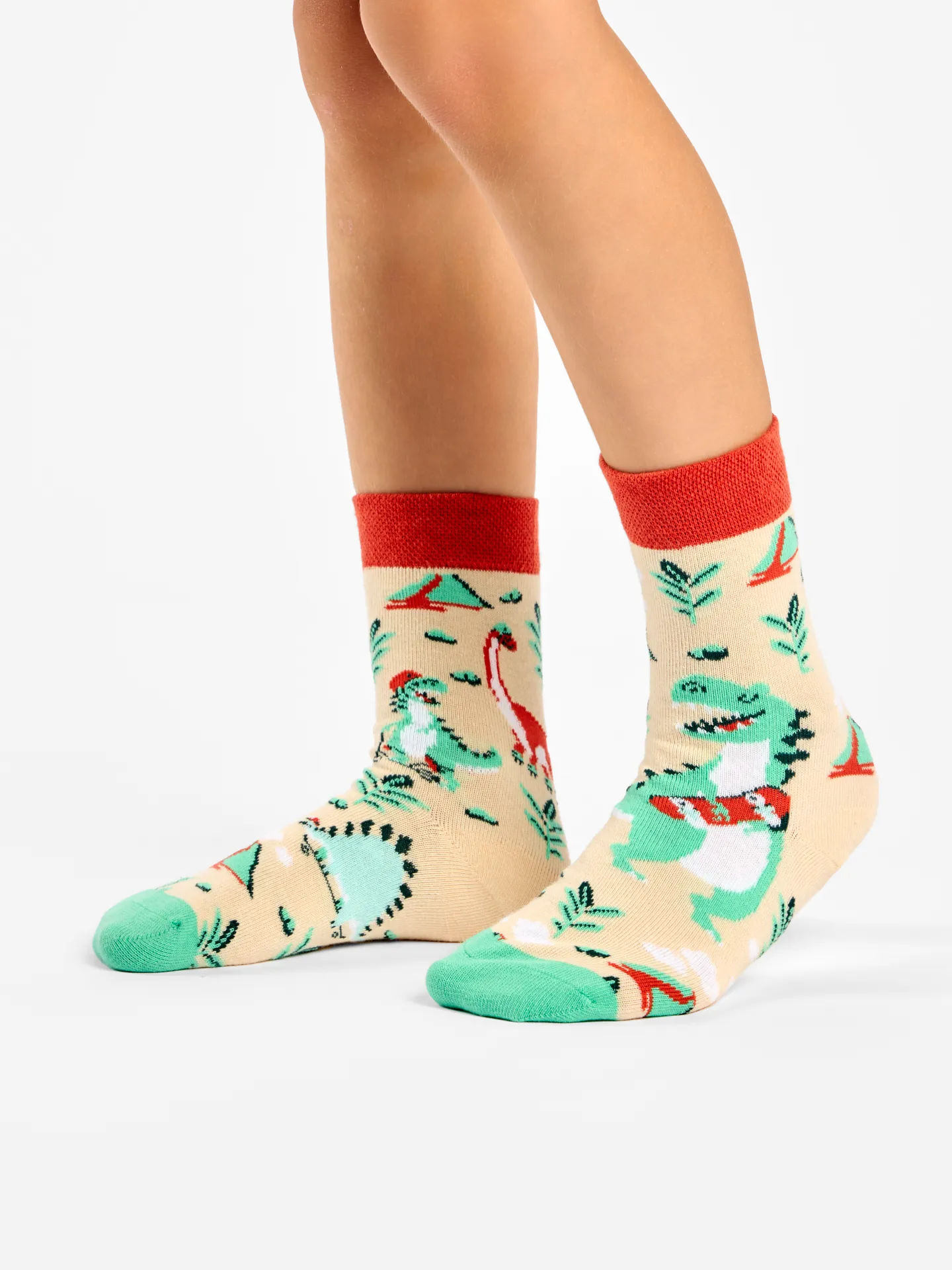 Lustige Kindersocken Dino-Skatepark - Image 2