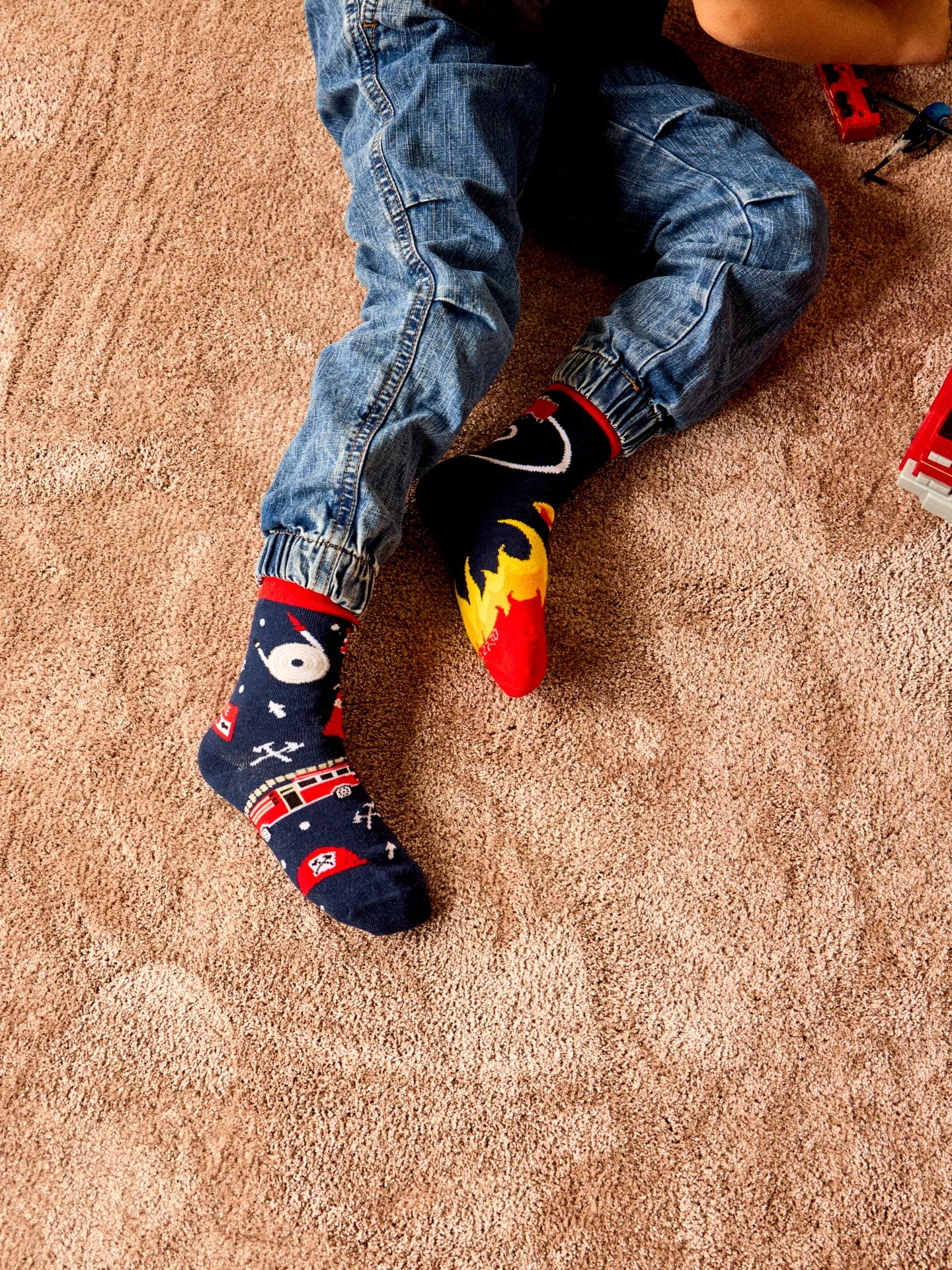 Lustige Kindersocken Feuerwehrmann - Image 3