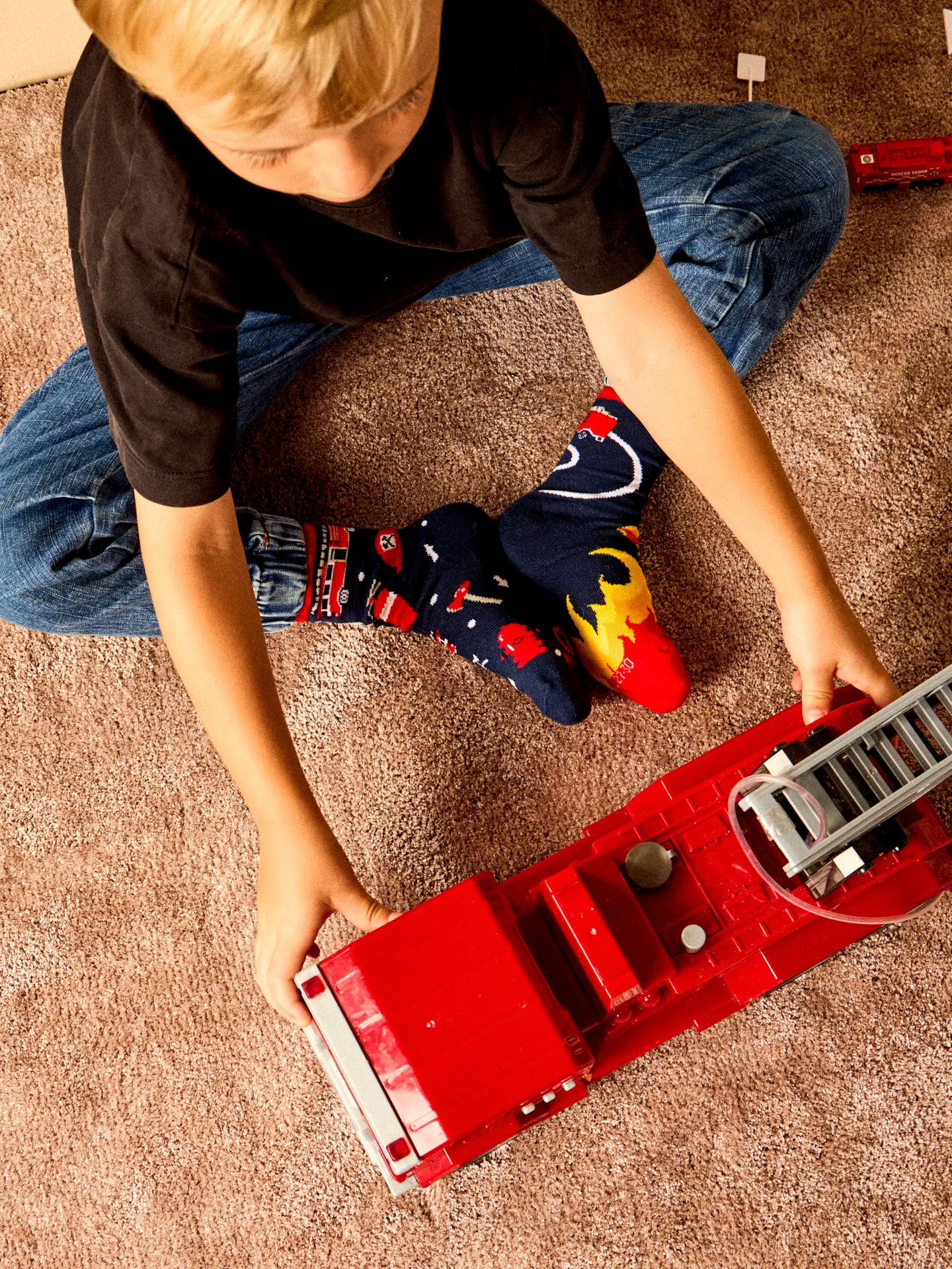 Lustige Kindersocken Feuerwehrmann - Image 5