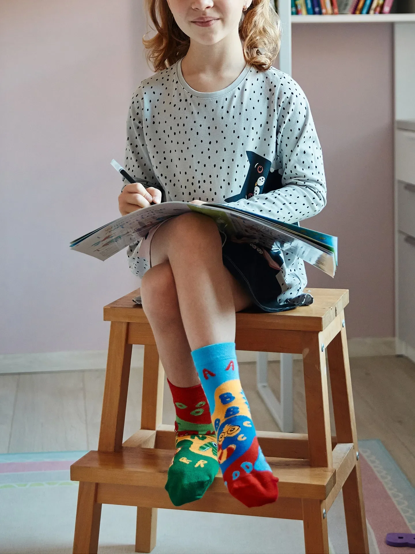 Lustige Kindersocken Erste Buchstaben - Image 4