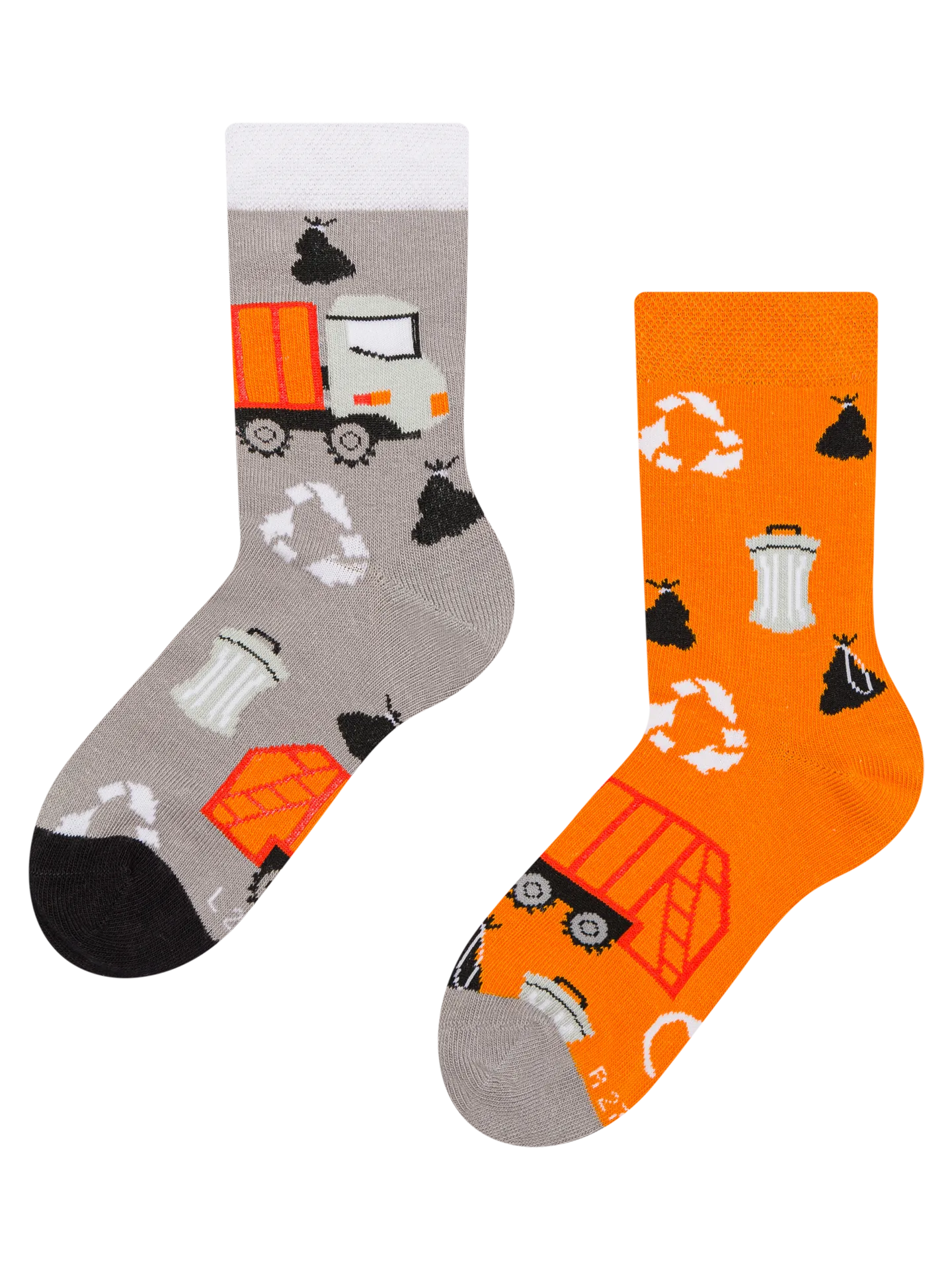 Lustige Kindersocken Müllwagen