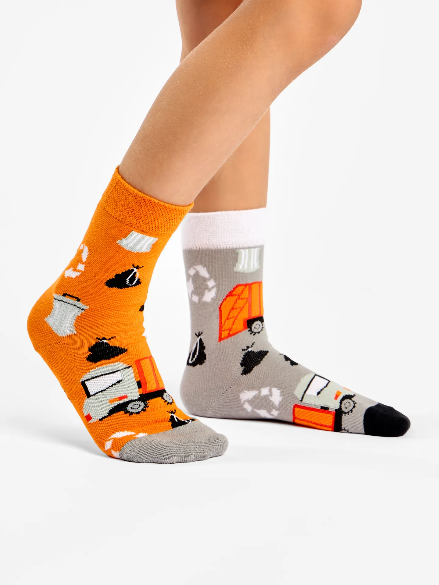 Lustige Kindersocken Müllwagen - Image 3