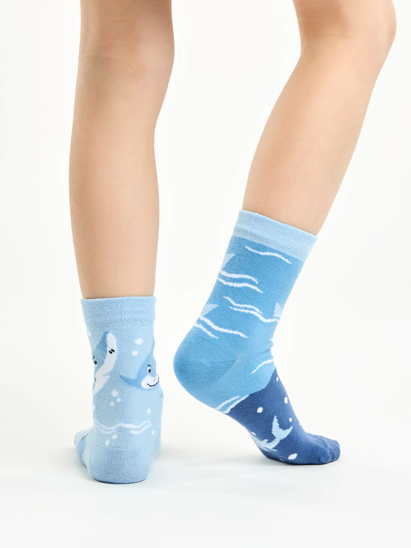 Lustige Kindersocken Grauer Hai - Image 3