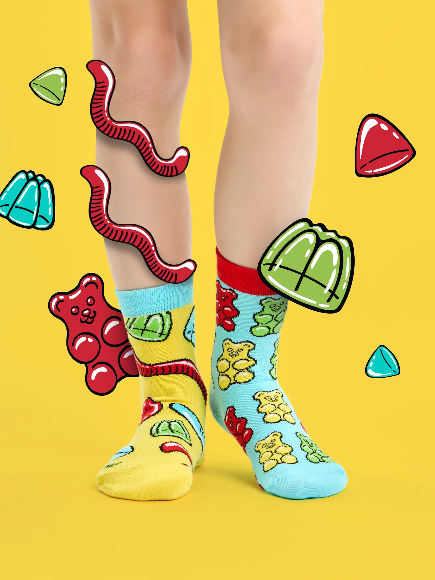 Lustige Kindersocken Gummibären - Image 4