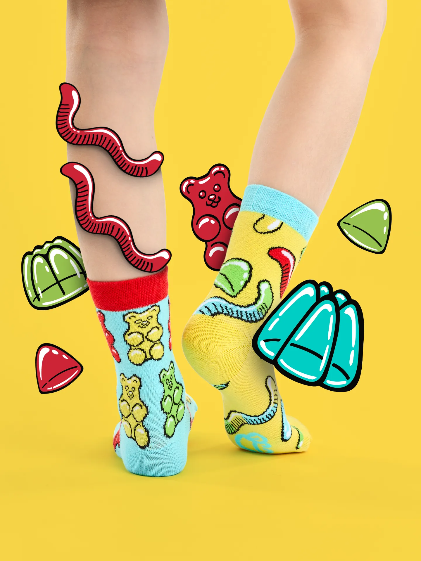 Lustige Kindersocken Gummibären - Image 5