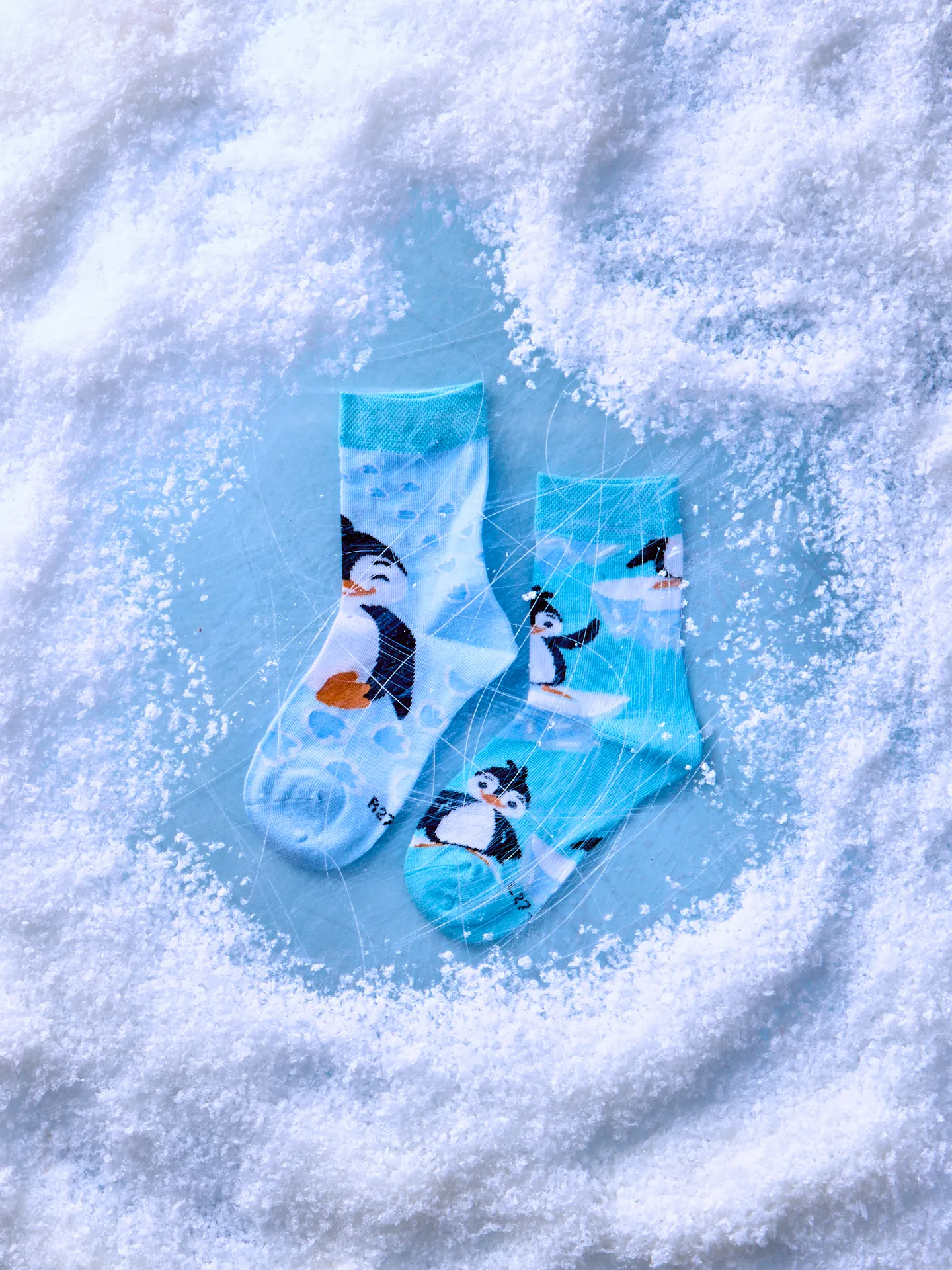 Lustige Kindersocken Fröhlicher Pinguin - Image 5