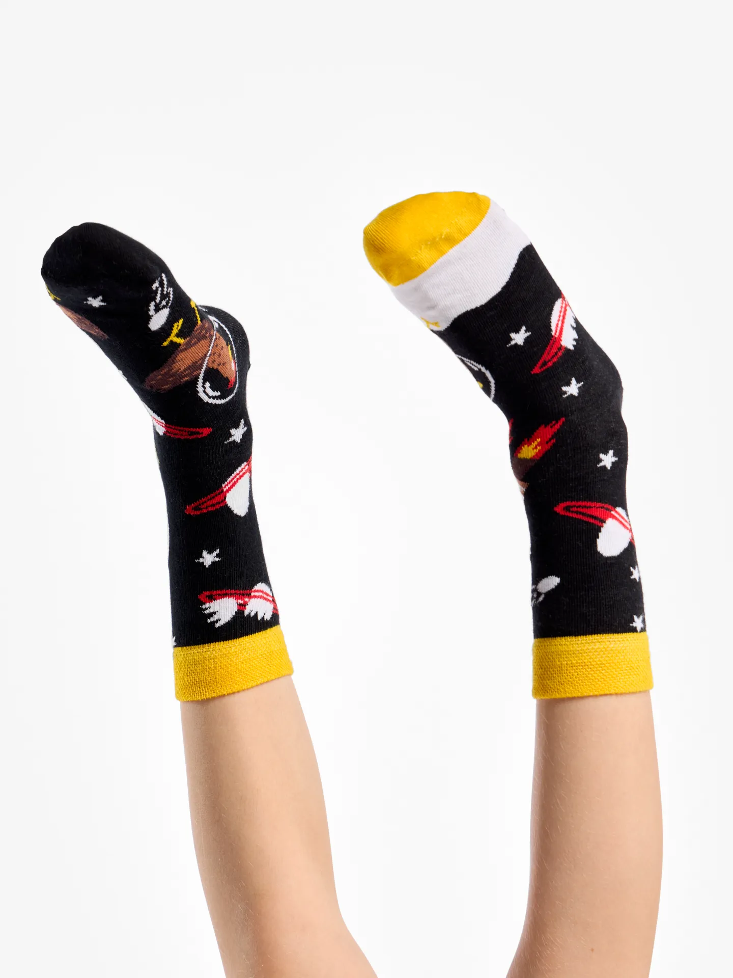 Lustige Kindersocken Hühner-Astronaut - Image 3