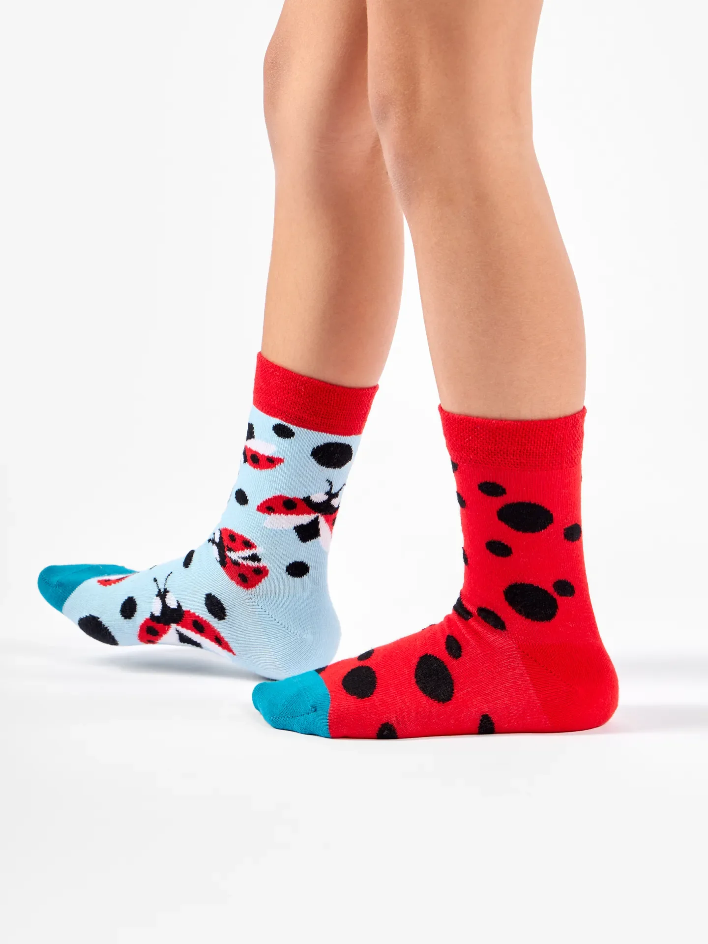 Lustige Kindersocken Marienkäfer und Punkte - Image 3