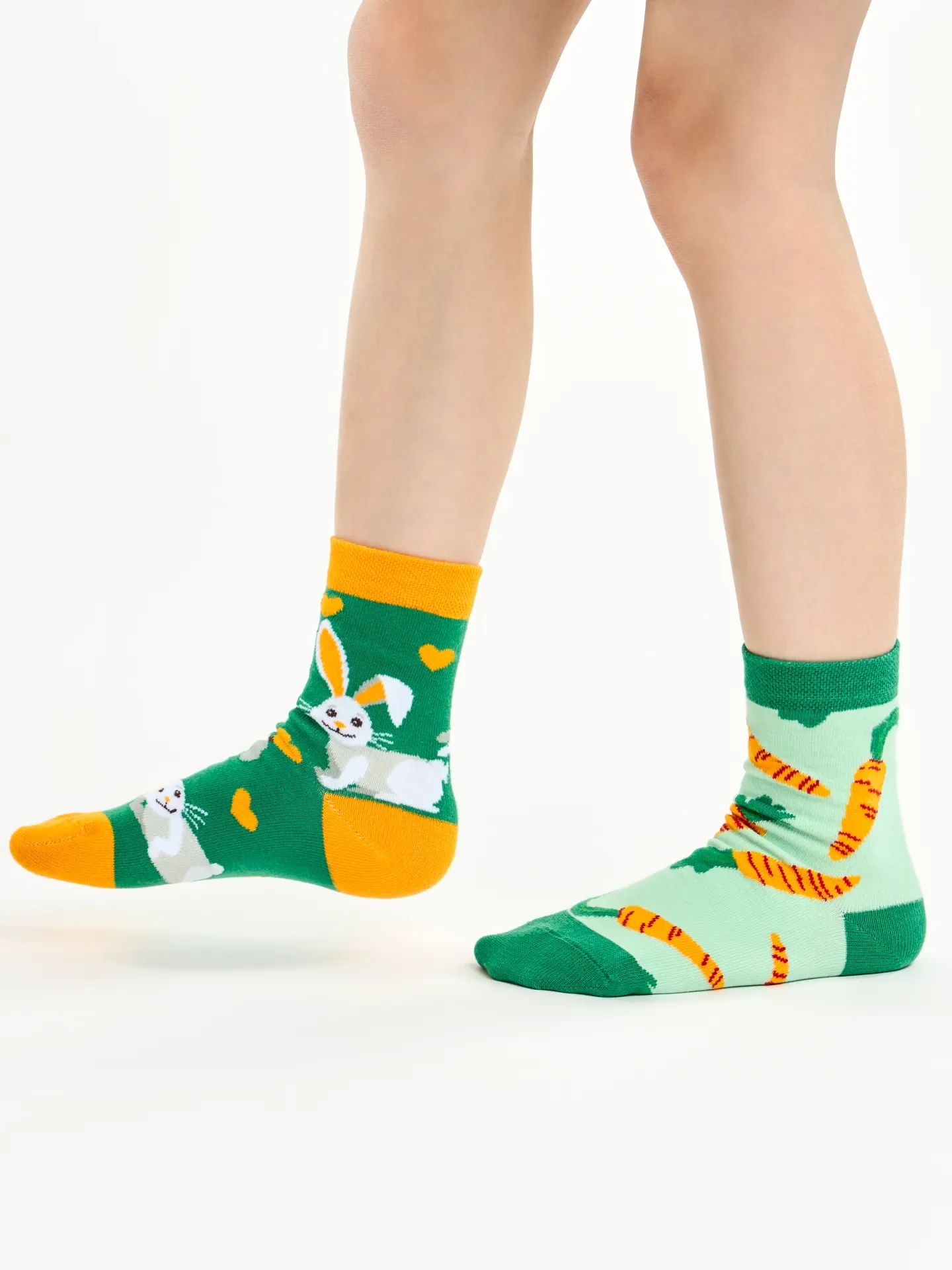 Lustige Kindersocken Kaninchen und Karotte - Image 3