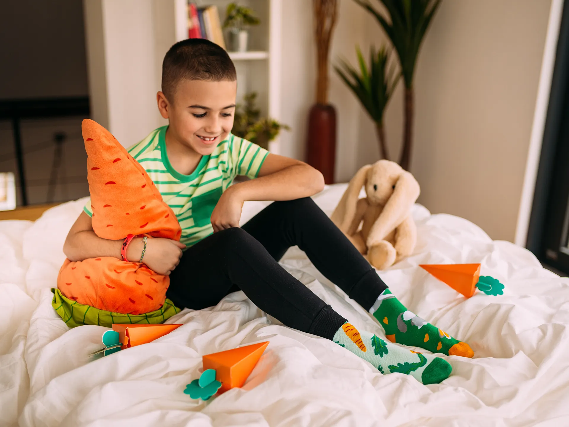 Lustige Kindersocken Kaninchen und Karotte - Image 6