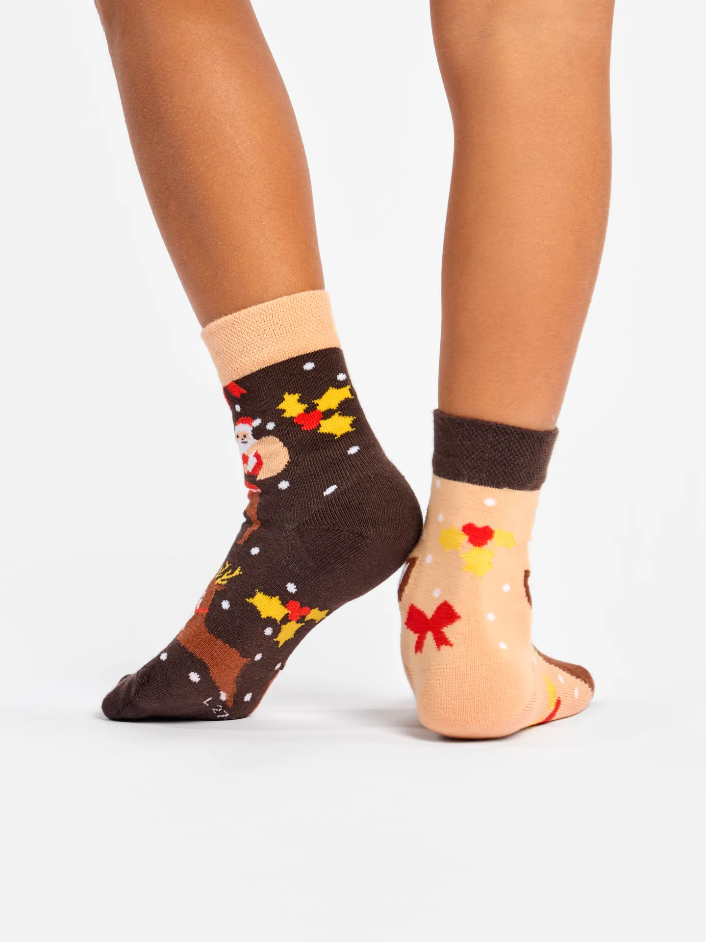 Lustige Kindersocken Rentier & Weihnachtsmann - Image 3