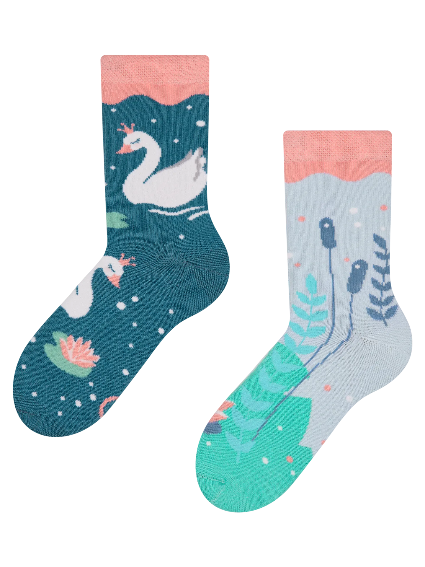 Lustige Kindersocken Schwäne