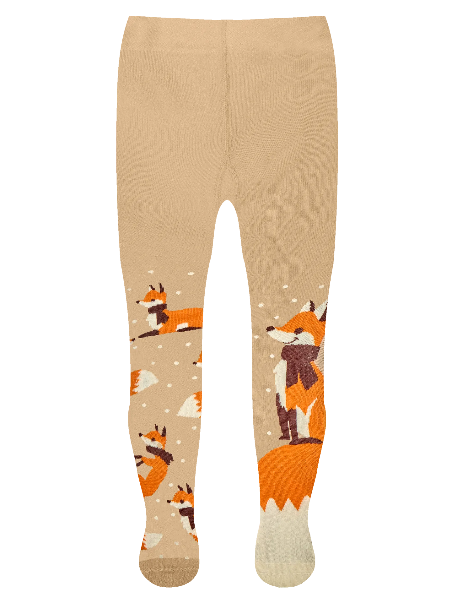 Lustige Strumpfhosen für Kinder Fuchs mit Schal