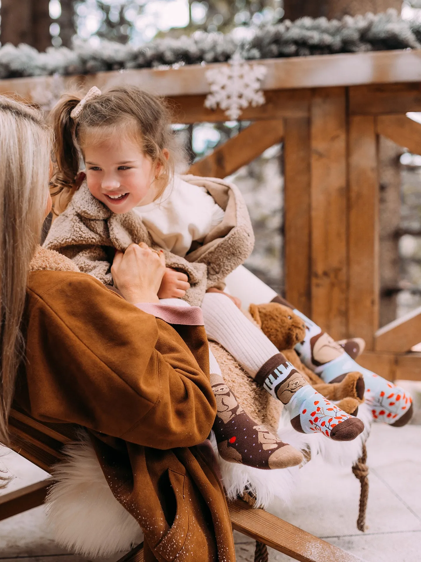 Lustige warme Socken für Kinder Bär im Winter - Image 2
