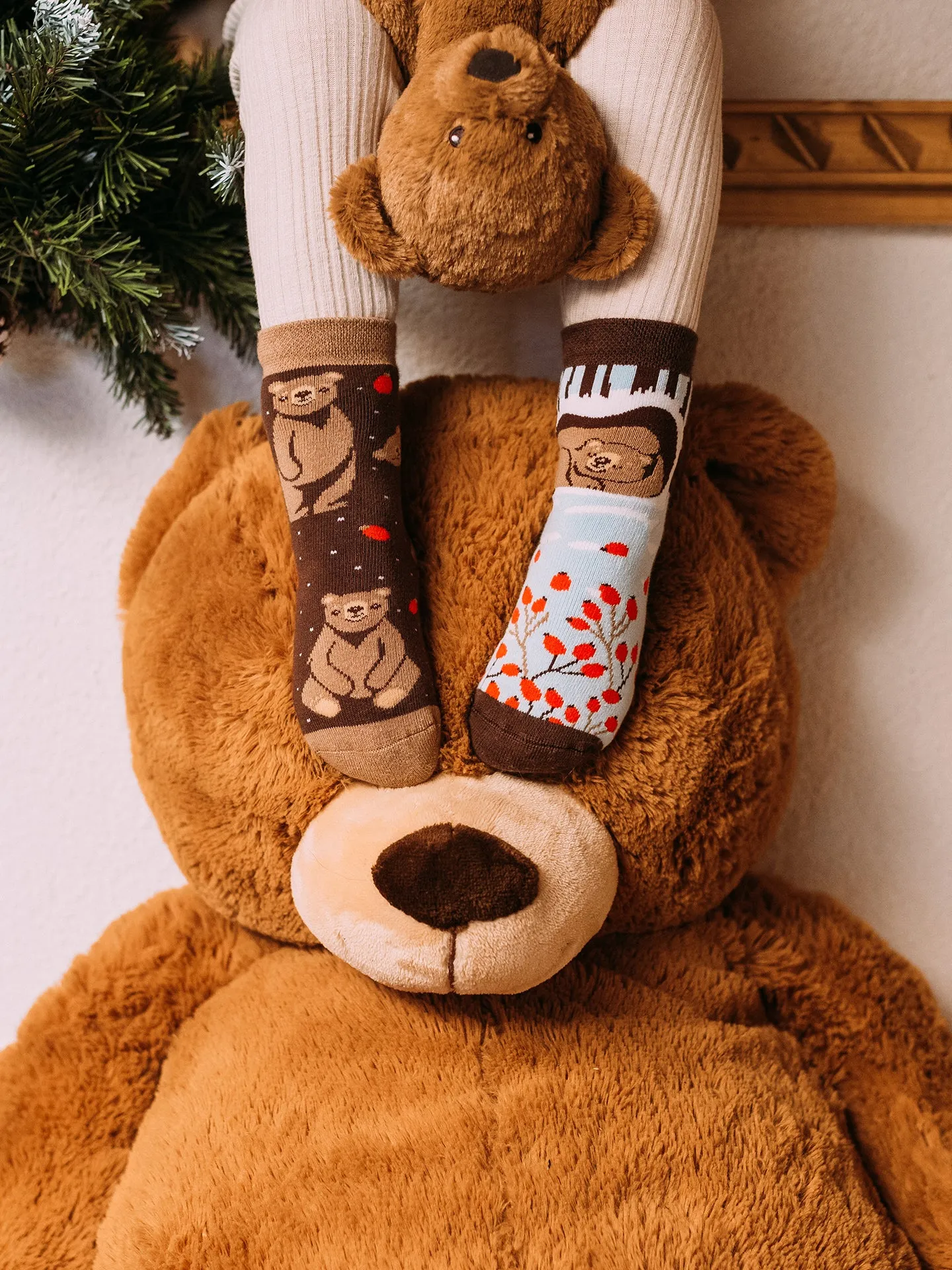 Lustige warme Socken für Kinder Bär im Winter - Image 4