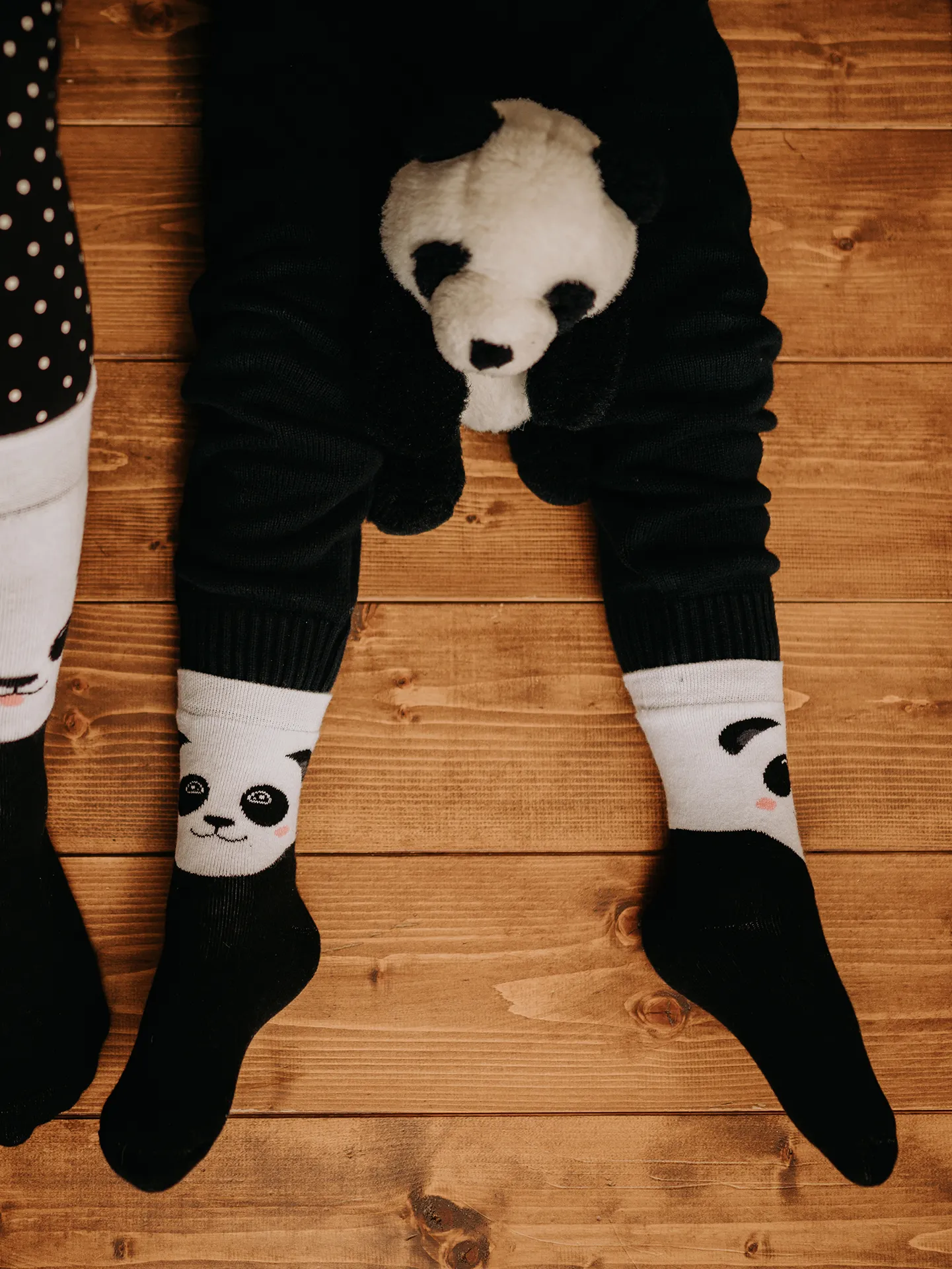 Lustige warme Socken für Kinder Glücklicher Panda - Image 3