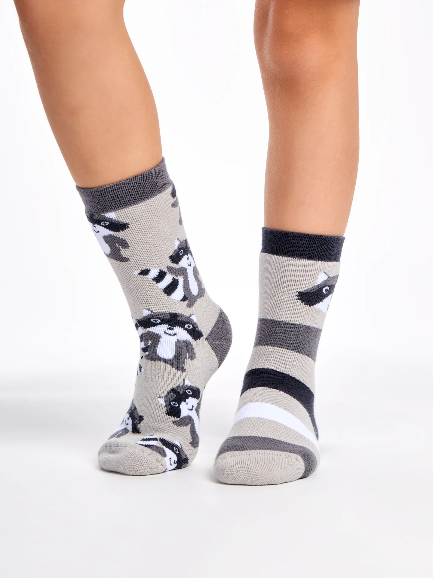 Lustige warme Socken für Kinder Glücklicher Waschbär - Image 3