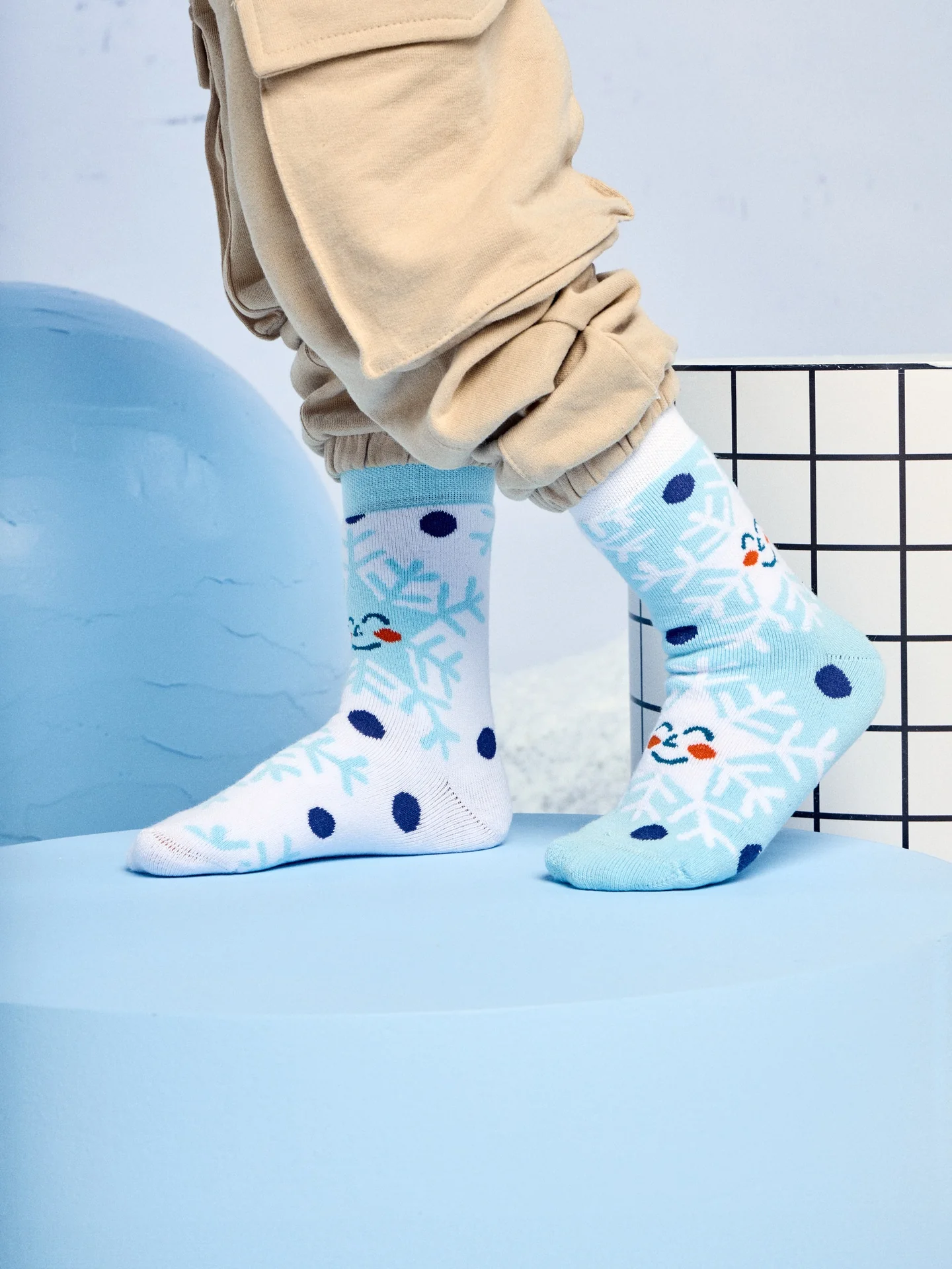 Lustige warme Socken für Kinder Glückliche Schneeflocken - Image 4