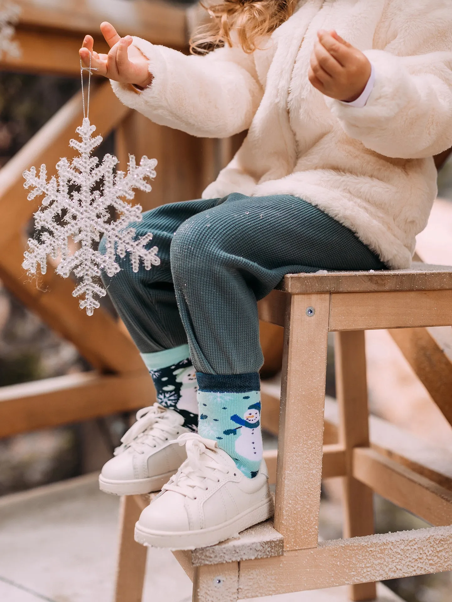 Lustige warme Socken für Kinder Fröhlicher Schneemann - Image 3