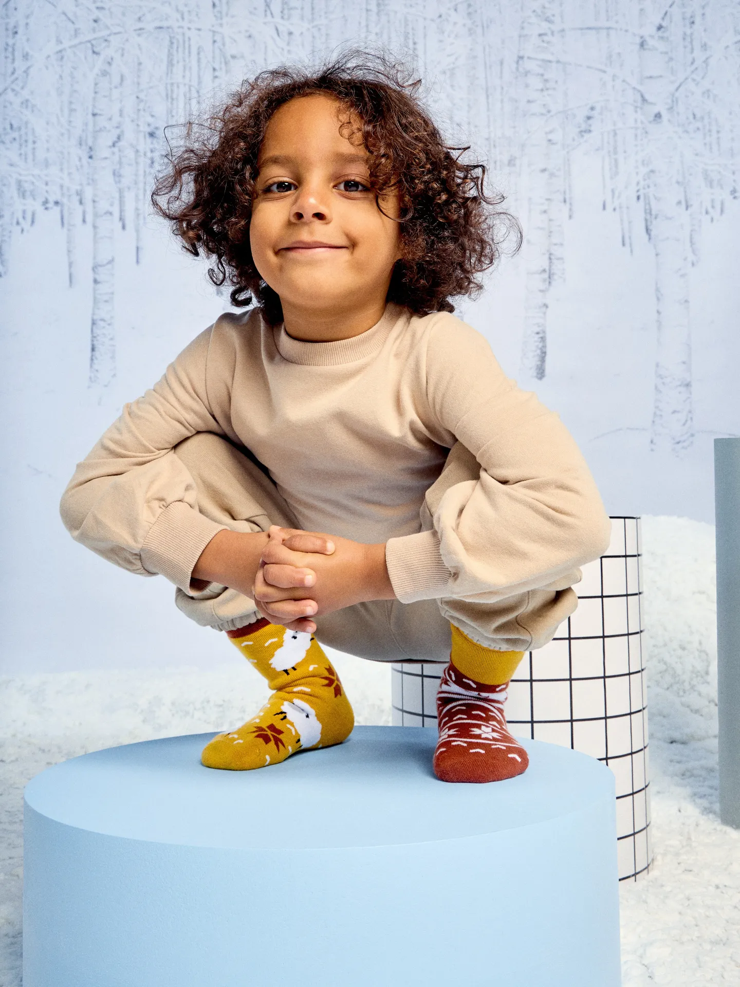 Lustige warme Socken für Kinder Schaf im Pullover - Image 5
