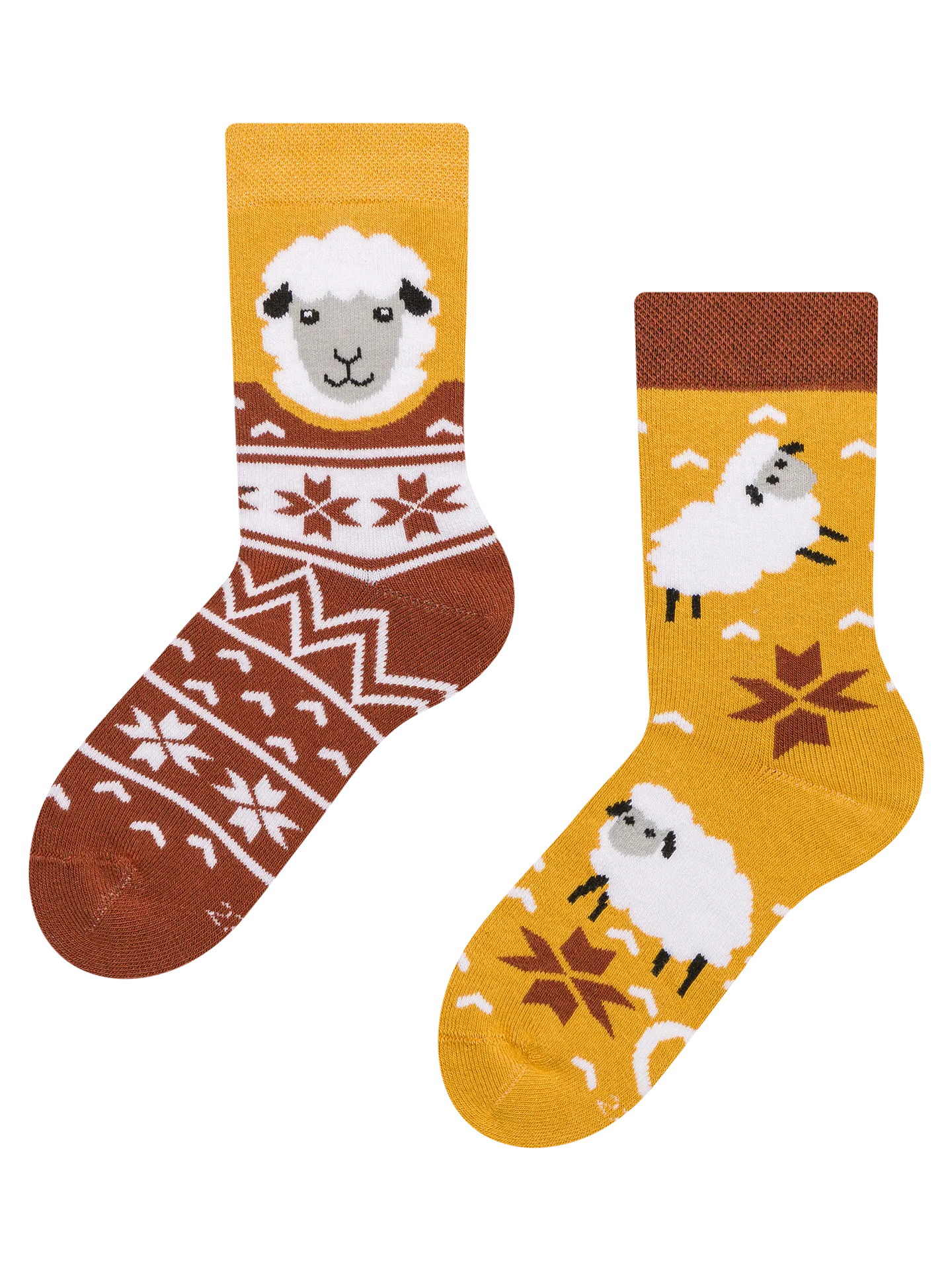 Lustige warme Socken für Kinder Schaf im Pullover