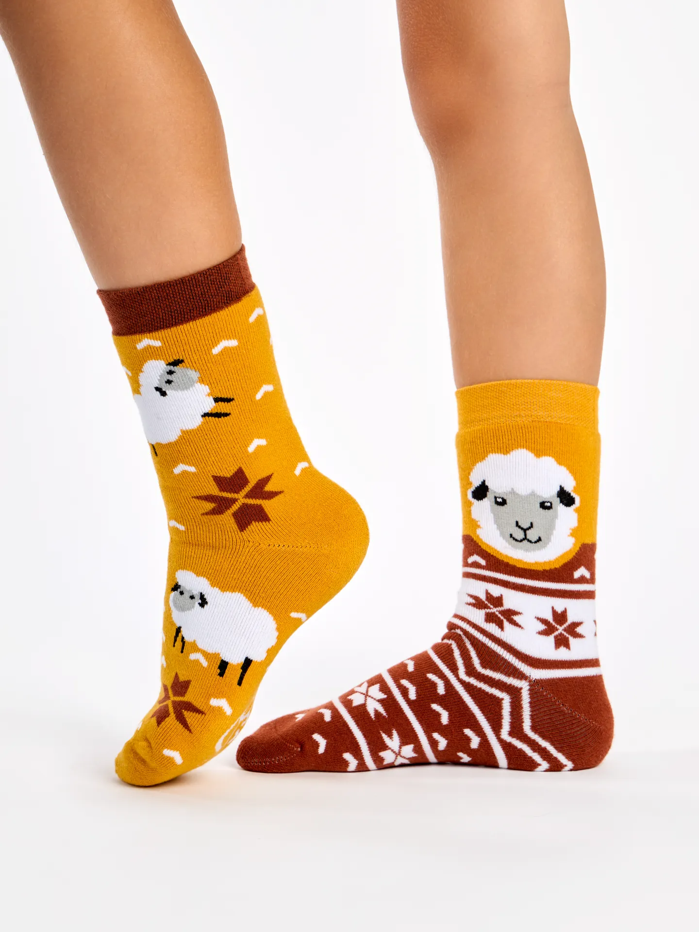Lustige warme Socken für Kinder Schaf im Pullover - Image 4