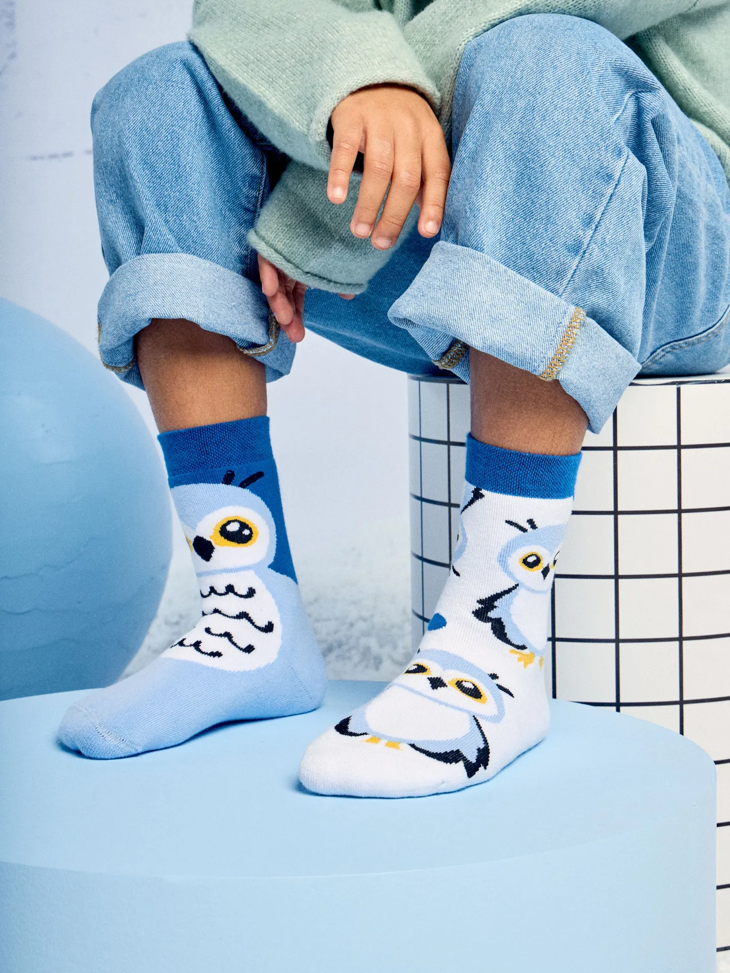 Lustige warme Socken für Kinder Schneeeule - Image 4