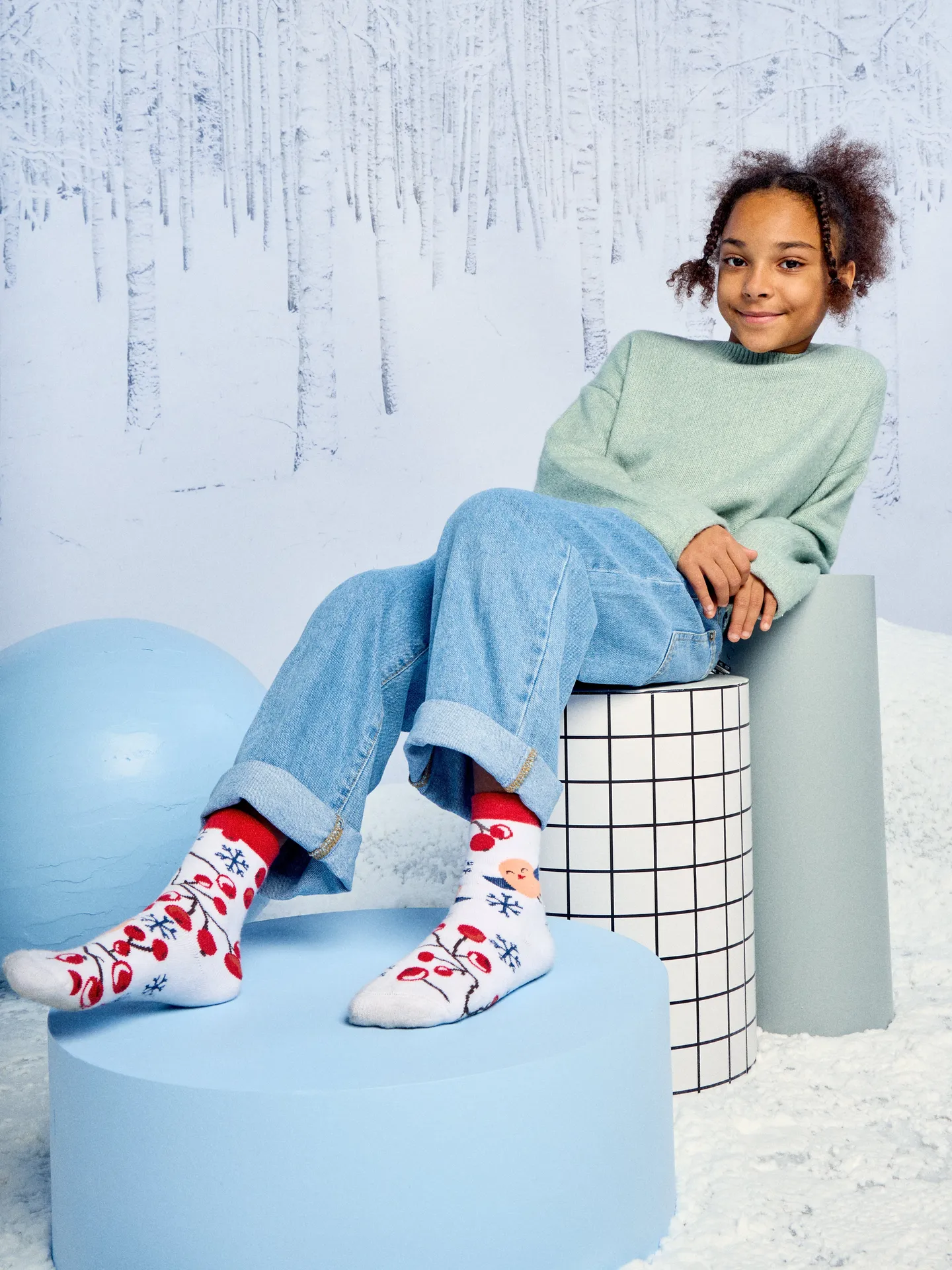 Lustige warme Socken für Kinder Winterbeeren - Image 5